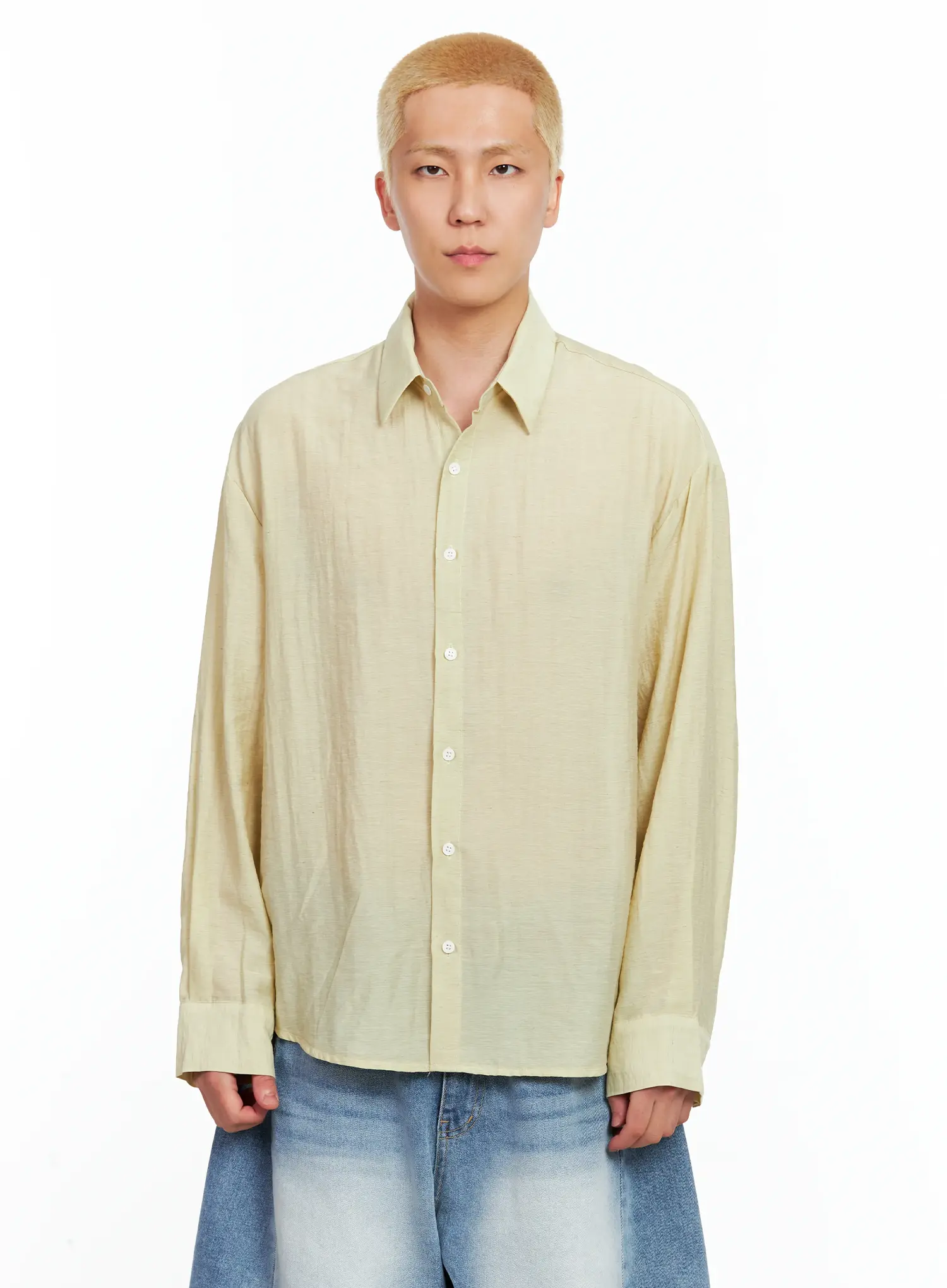 Men's Soft Linen Long-Sleeve Shirt IL514 - Image 18