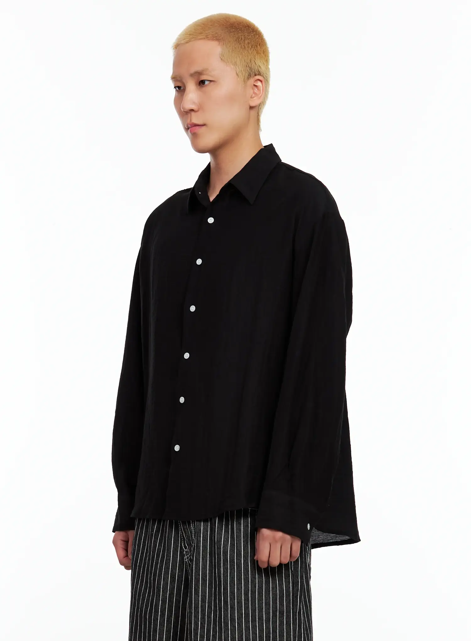 Men's Soft Linen Long-Sleeve Shirt IL514 - Image 5