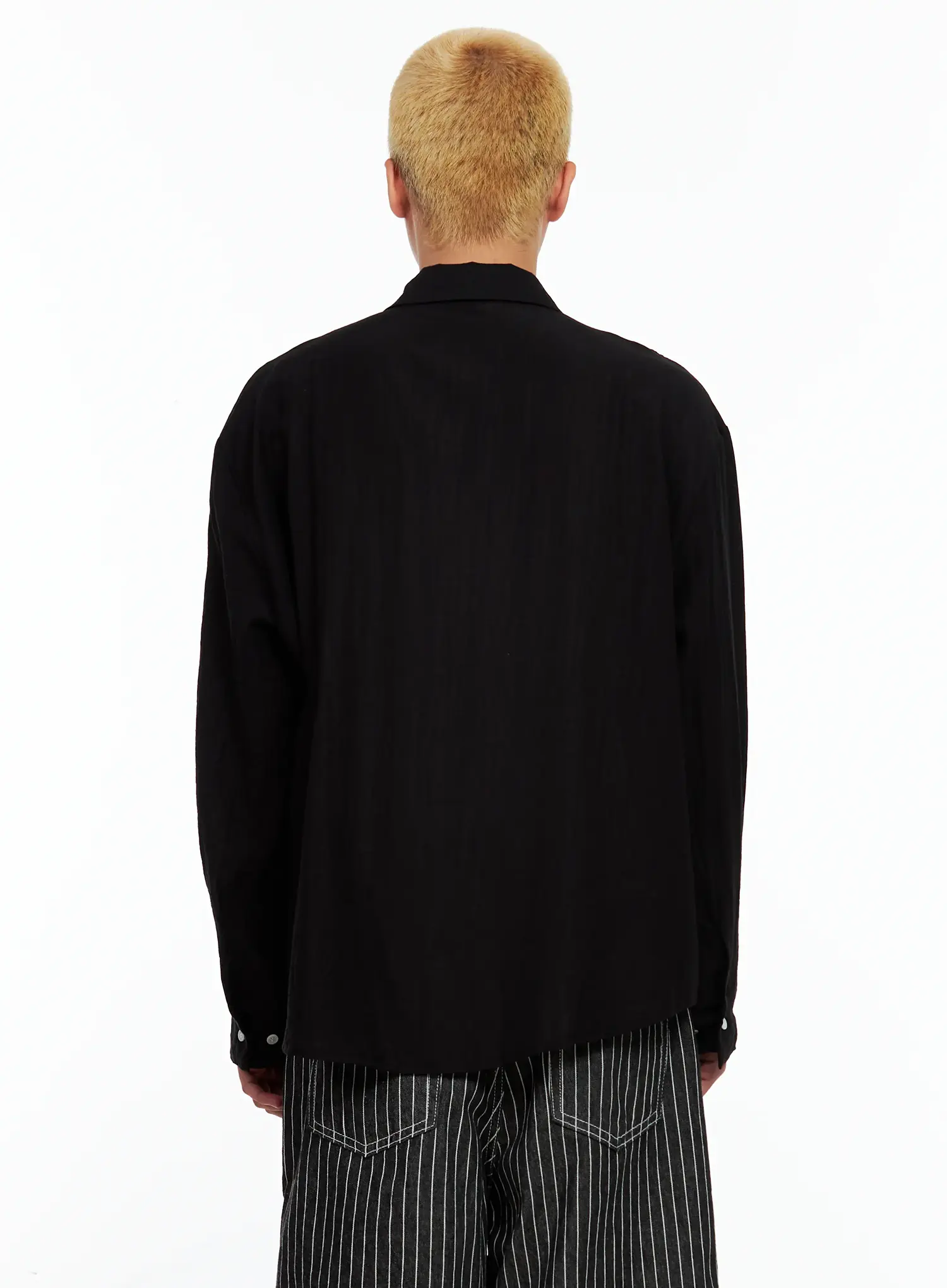 Men's Soft Linen Long-Sleeve Shirt IL514 - Image 7