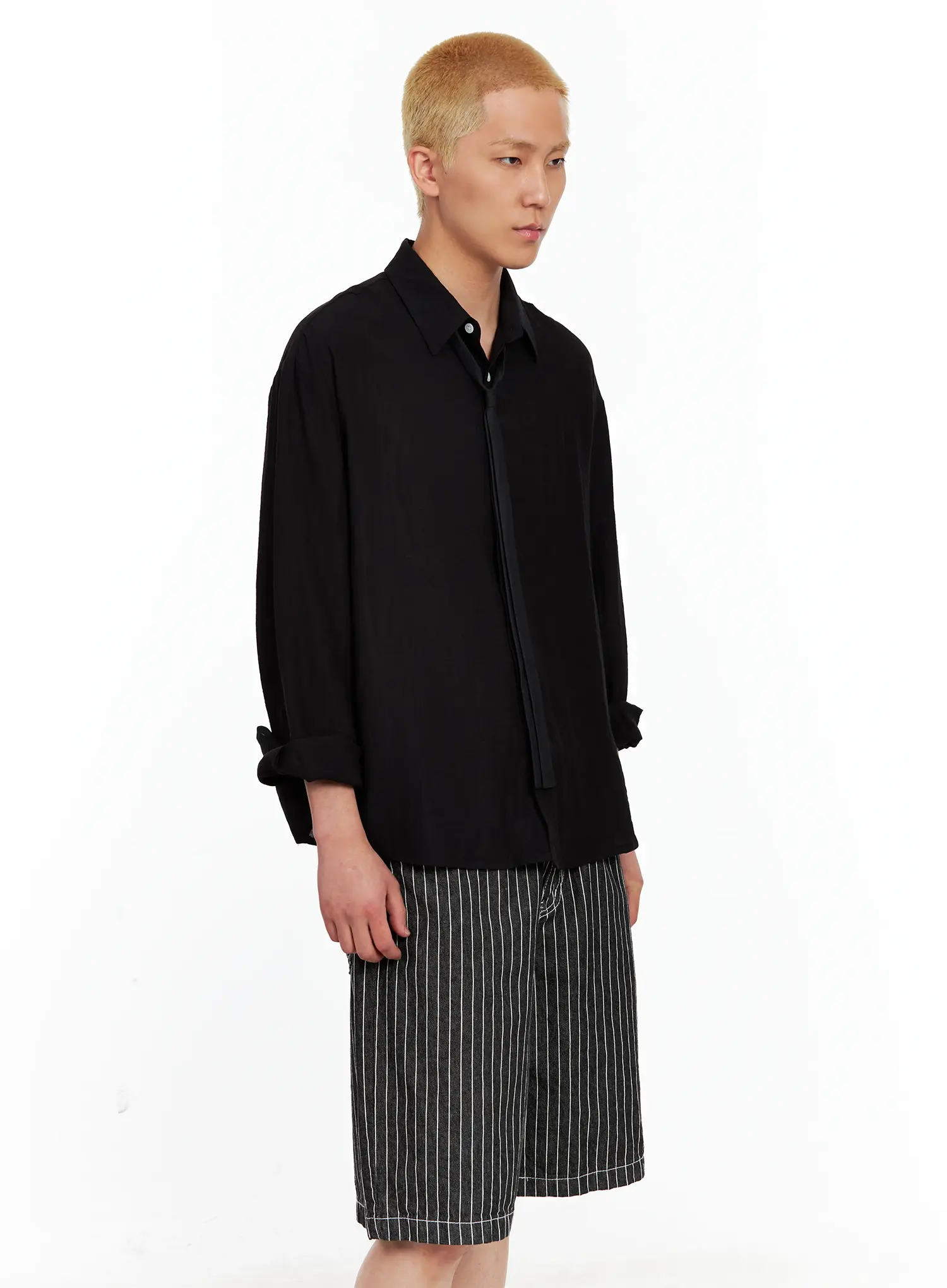 Men's Soft Linen Long-Sleeve Shirt IL514 - Image 9