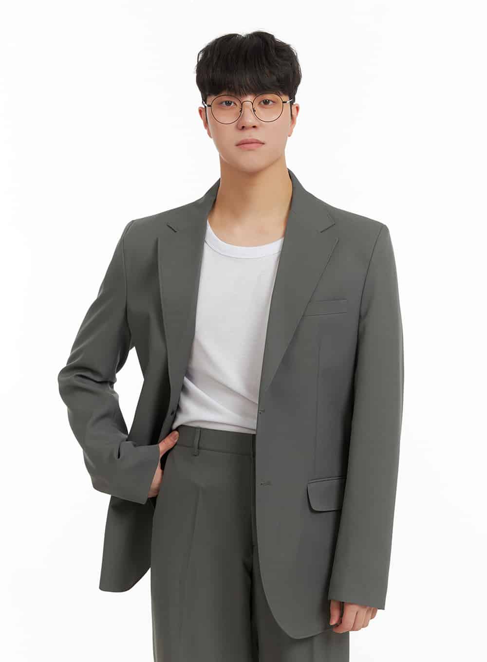 Men's Solid Blazer IA402 - Image 4