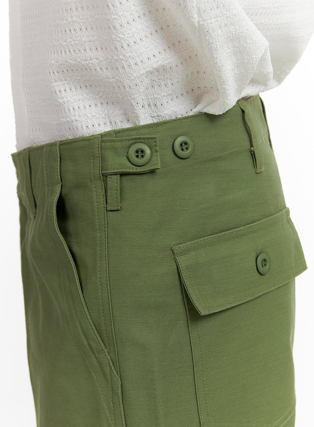 Men's Solid Cotton Pants IY431 - Image 4