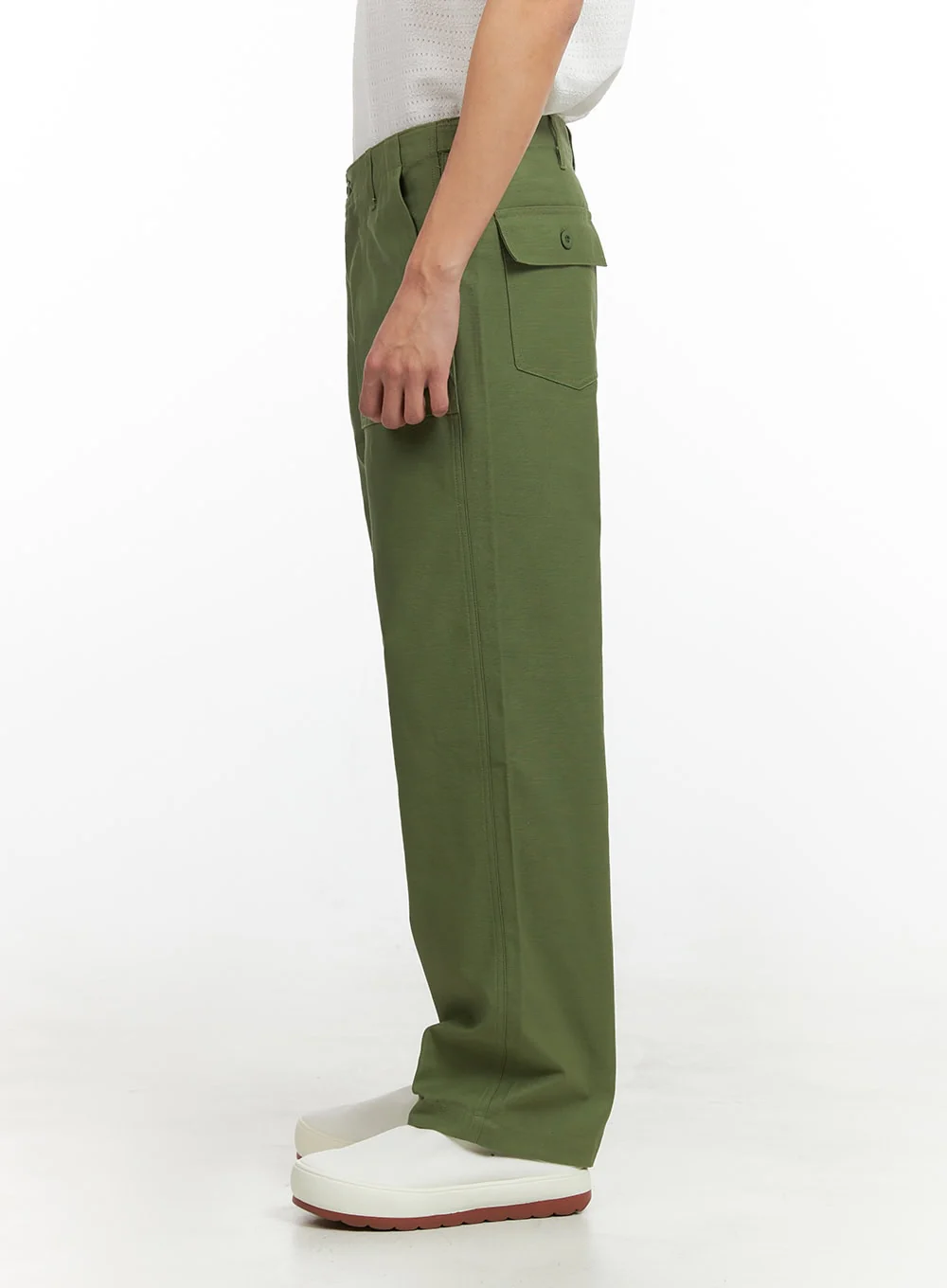 Men's Solid Cotton Pants IY431 - Image 5