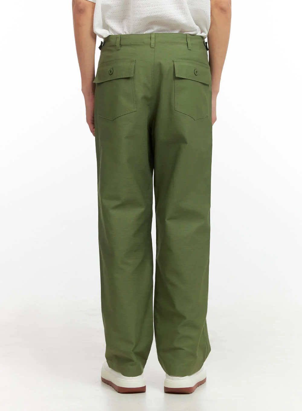 Men's Solid Cotton Pants IY431 - Image 6