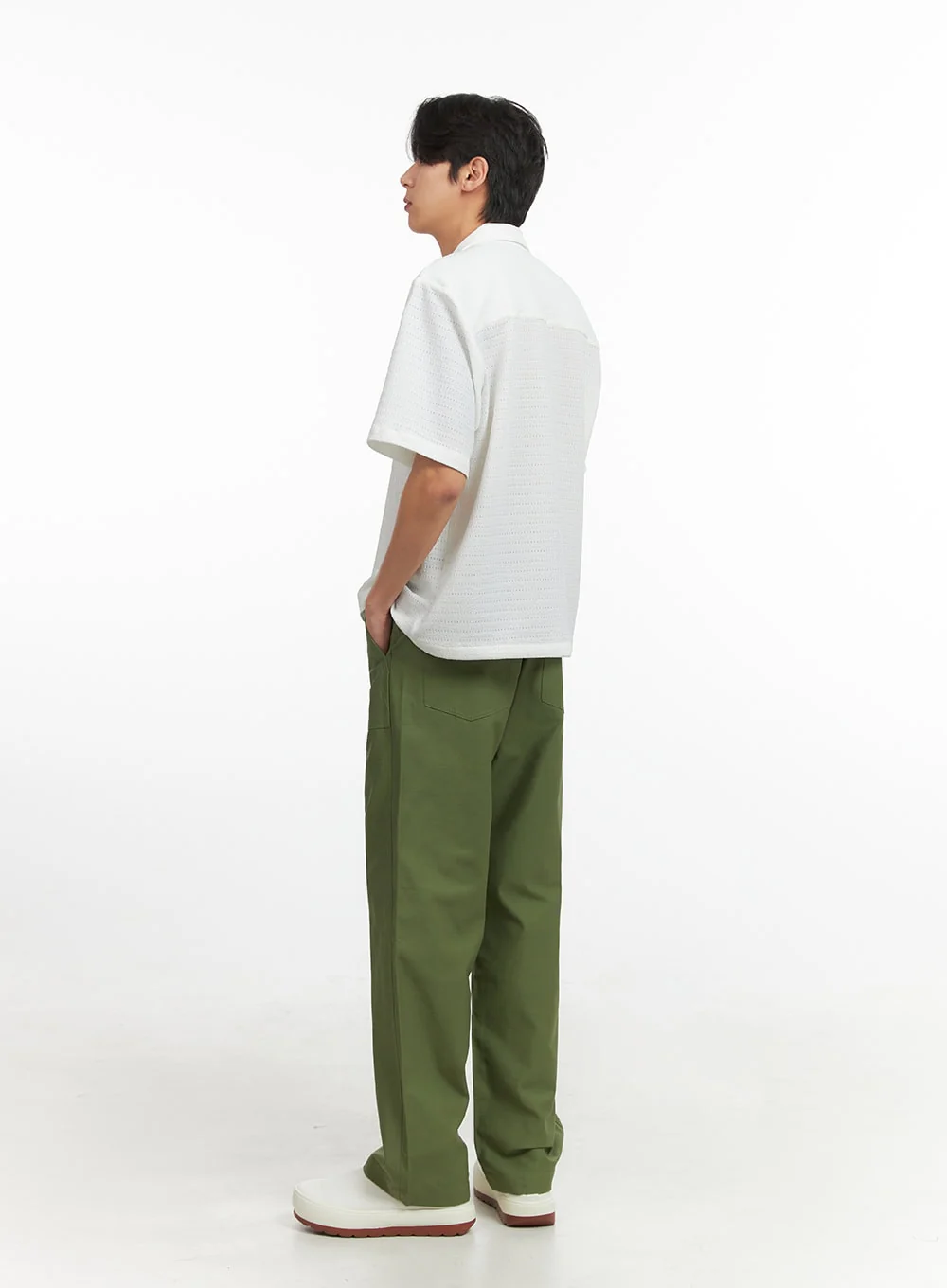 Men's Solid Cotton Pants IY431 - Image 7