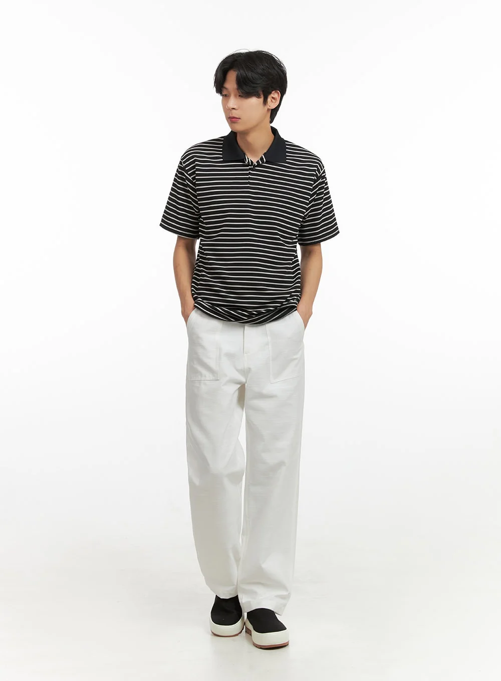 Men's Solid Cotton Pants IY431 - Image 8