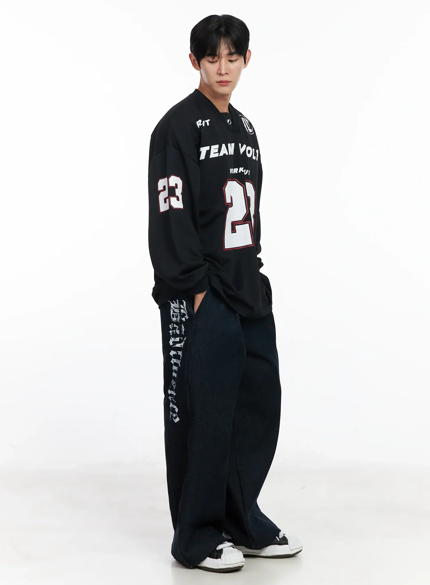 Men's Sporty Long Sleeve Jersy IJ521 - Image 2
