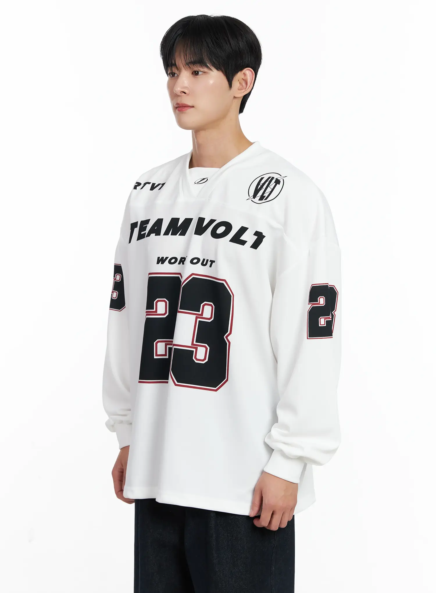 Men's Sporty Long Sleeve Jersy IJ521 - Image 4