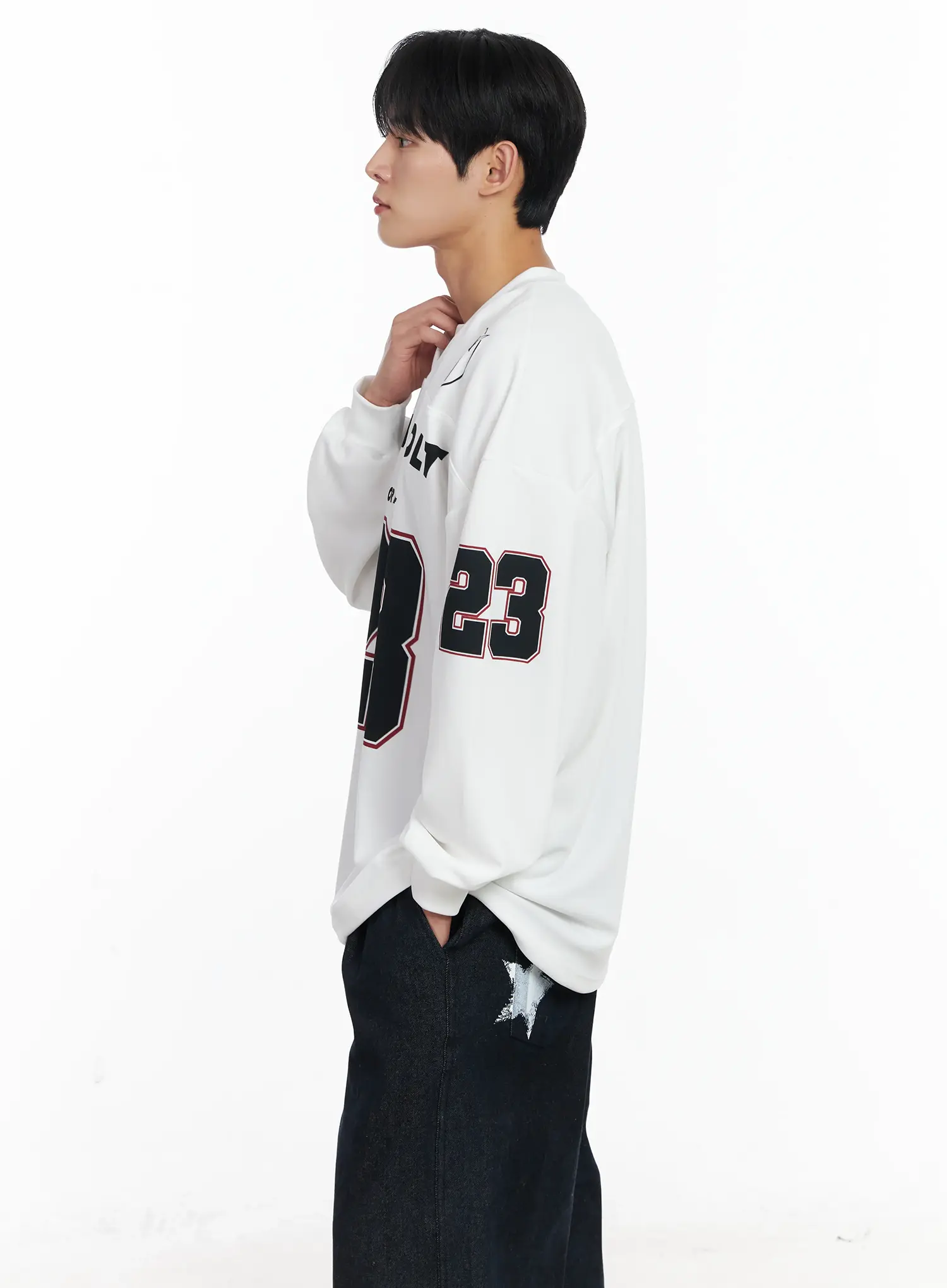 Men's Sporty Long Sleeve Jersy IJ521 - Image 7