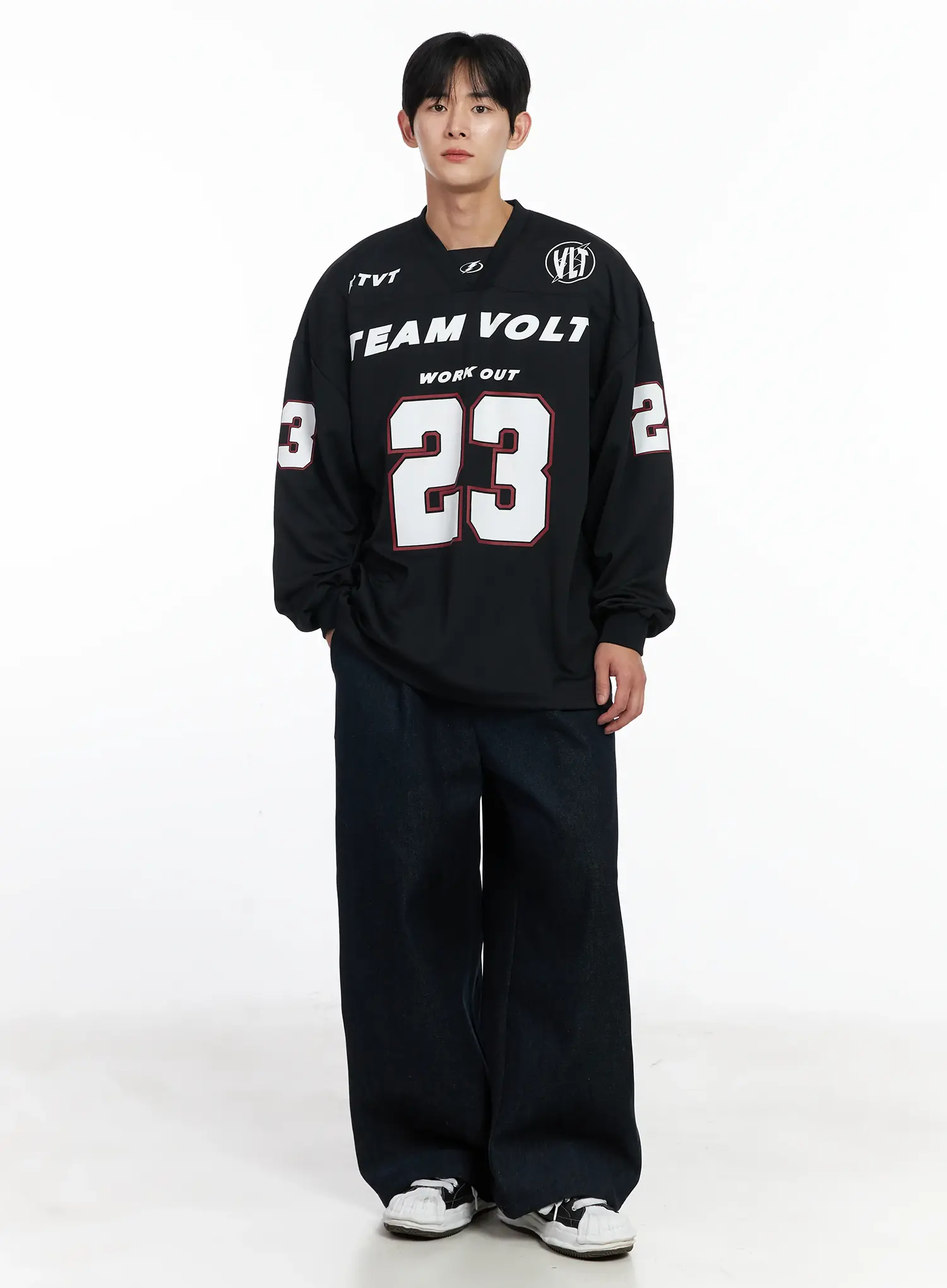 Men's Sporty Long Sleeve Jersy IJ521 - Image 9