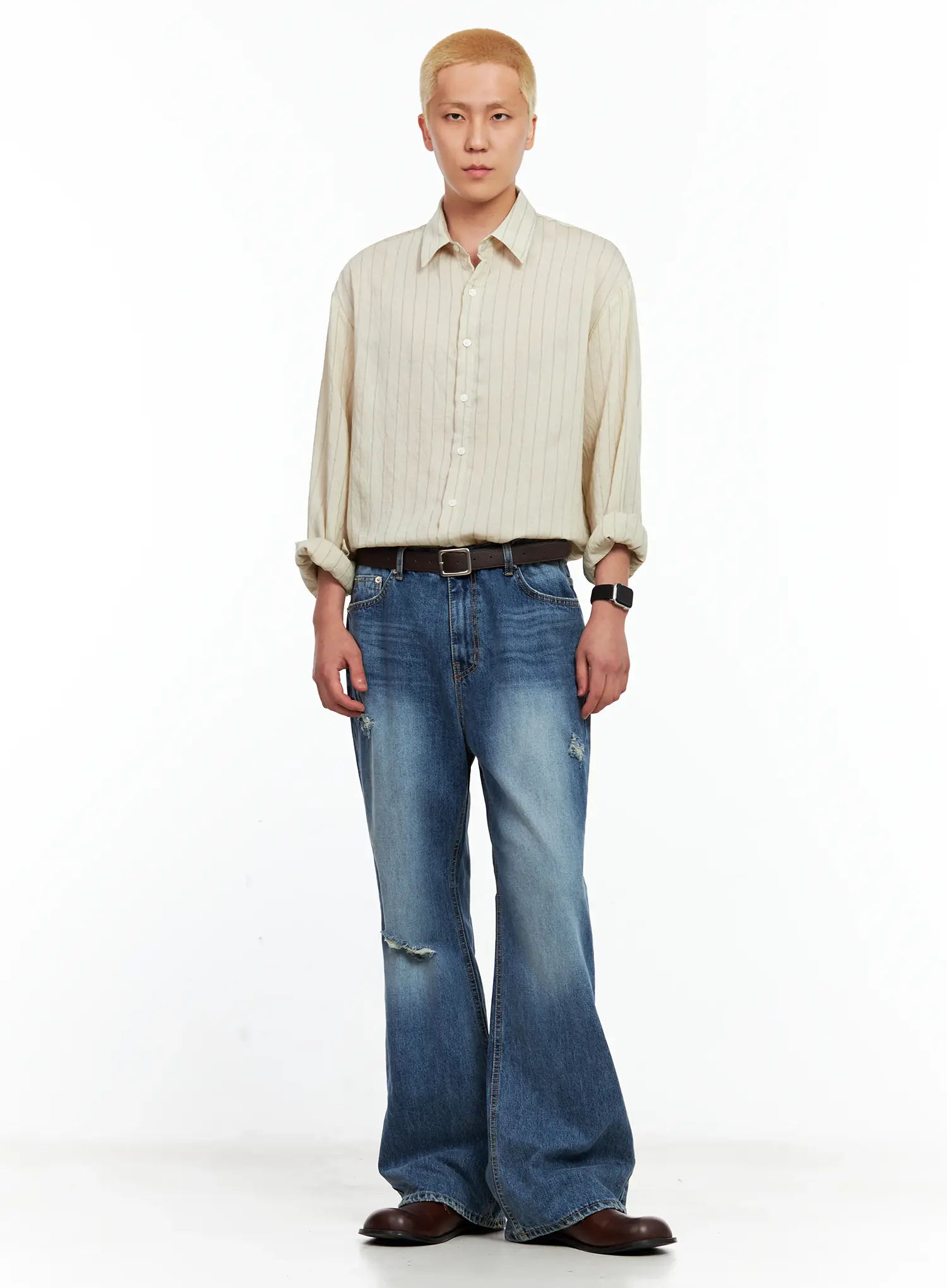 Men's Square Buckle Belt IL511 - Image 5