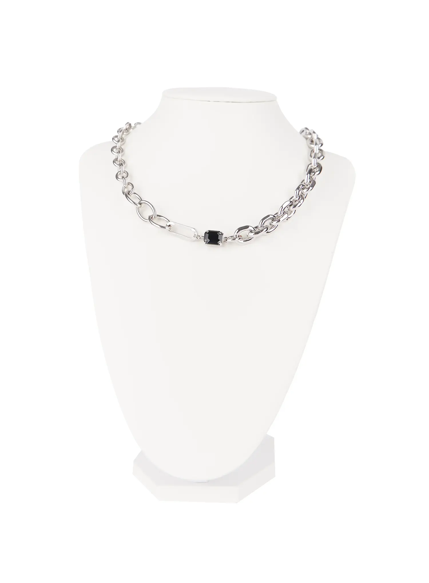 Men's Staple Black Pendant Necklace IL501 - Image 5