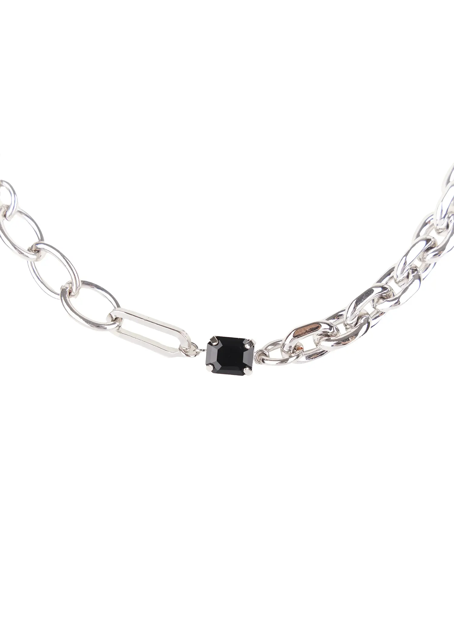 Men's Staple Black Pendant Necklace IL501 - Image 6