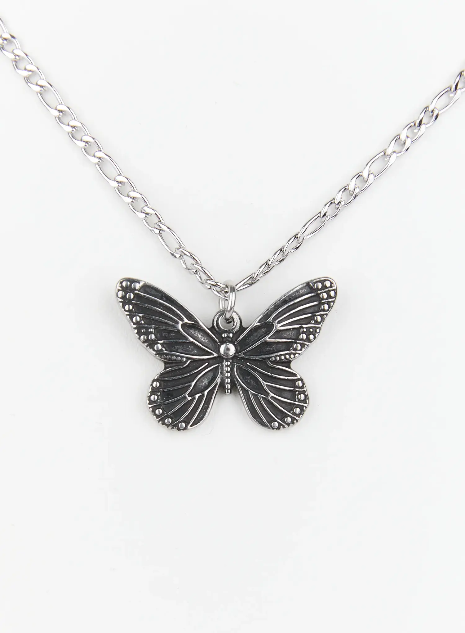 Men's Steel Butterfly Necklace IG515 - Image 8