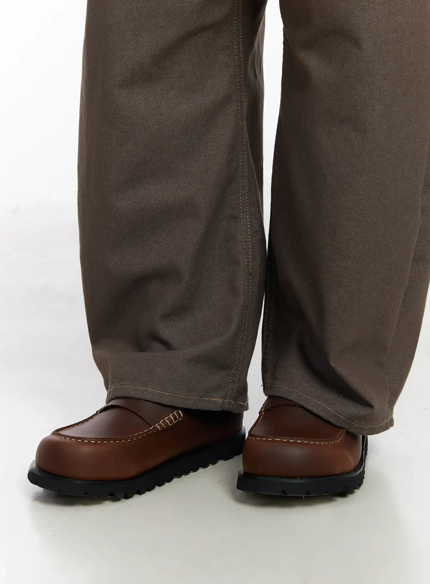 Men's Stitch Cushioned Mule Loafers IF516
