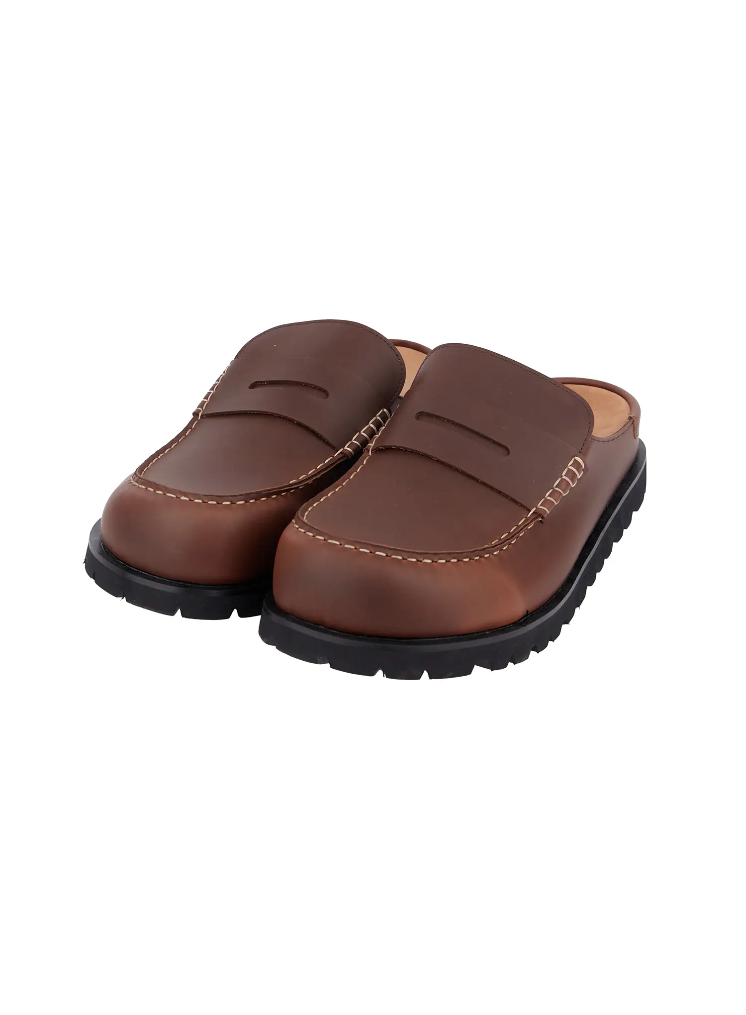 Men's Stitch Cushioned Mule Loafers IF516 - Image 10