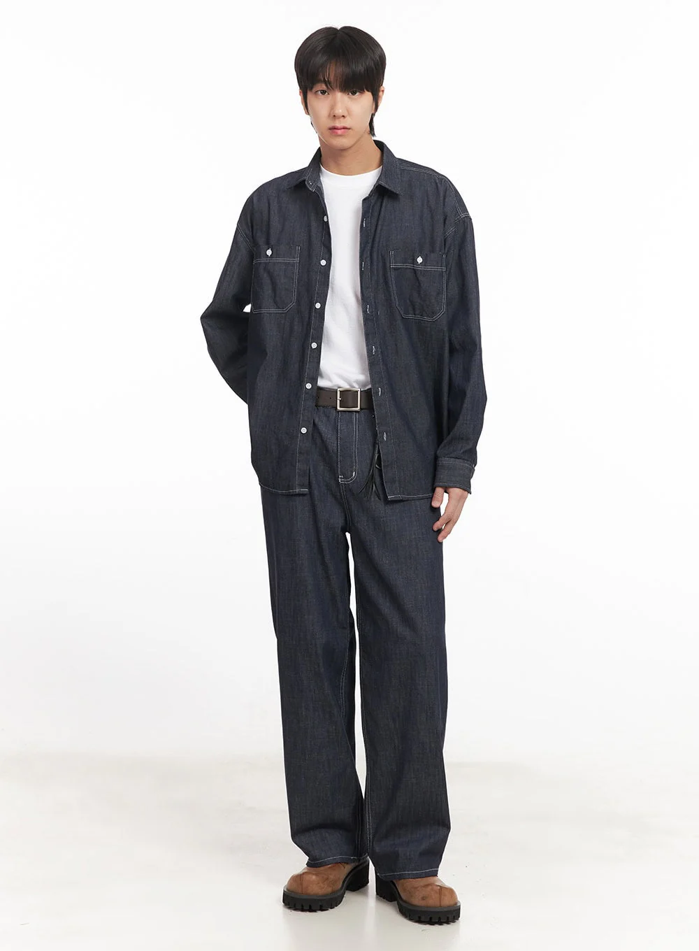 Men's Stitched Straight-Fit Jeans IA510 - Image 10