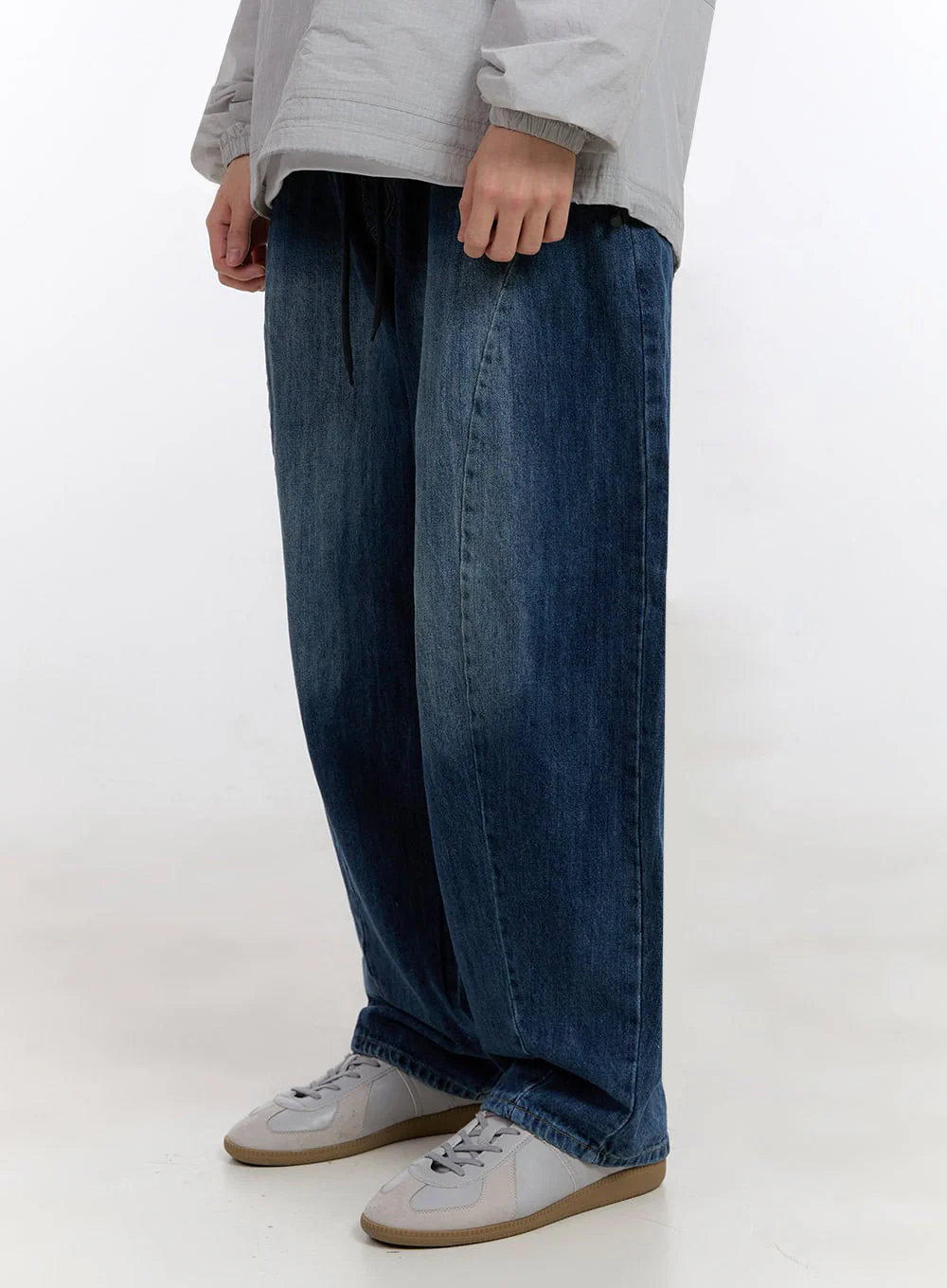 Men's Stitched Wide-Fit Jeans IF528 - Image 4