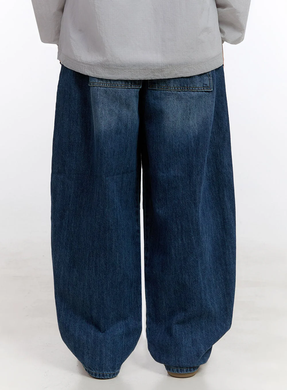 Men's Stitched Wide-Fit Jeans IF528 - Image 5