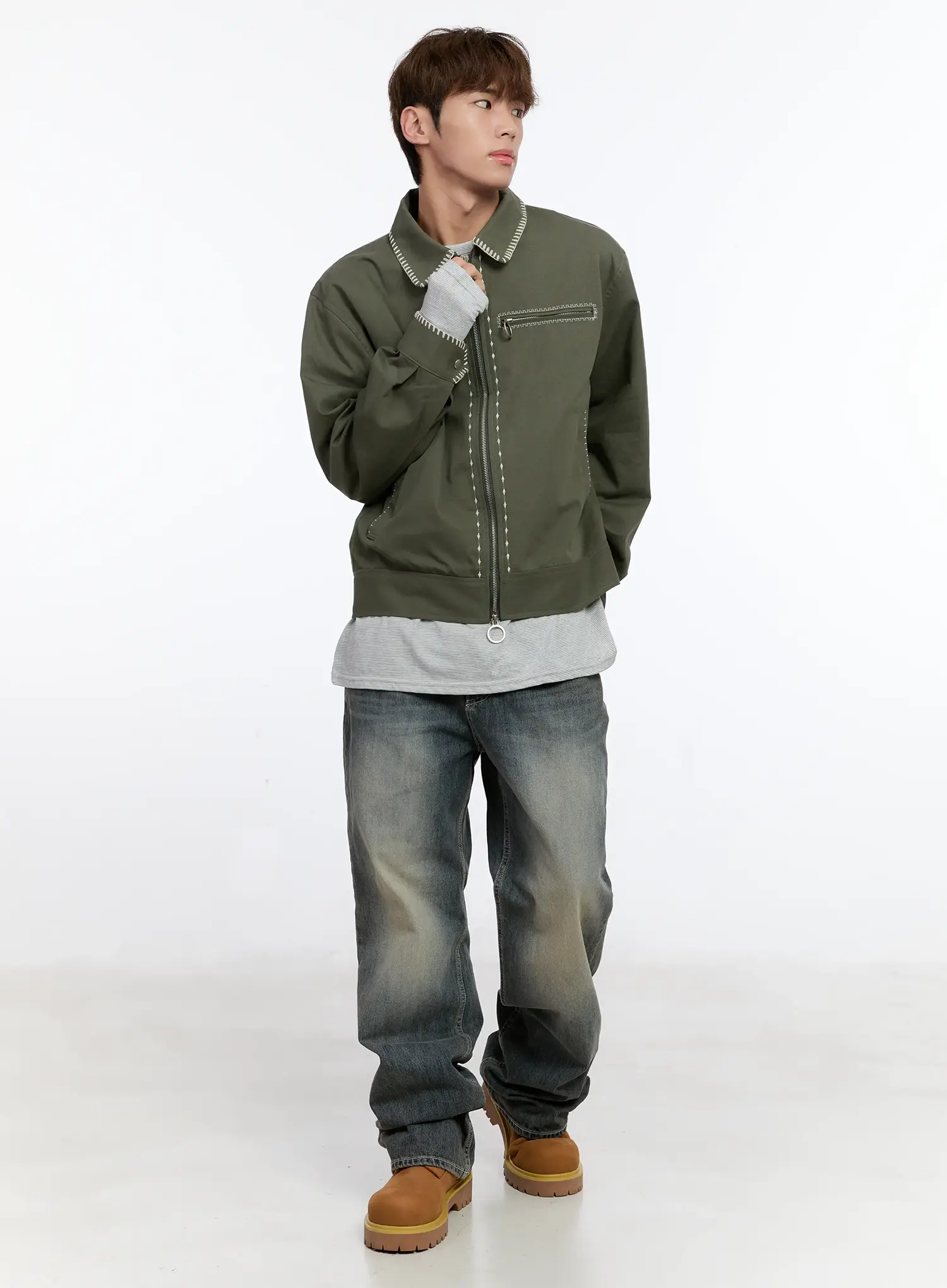 Men's Stitched Work Jacket IN512 - Image 2
