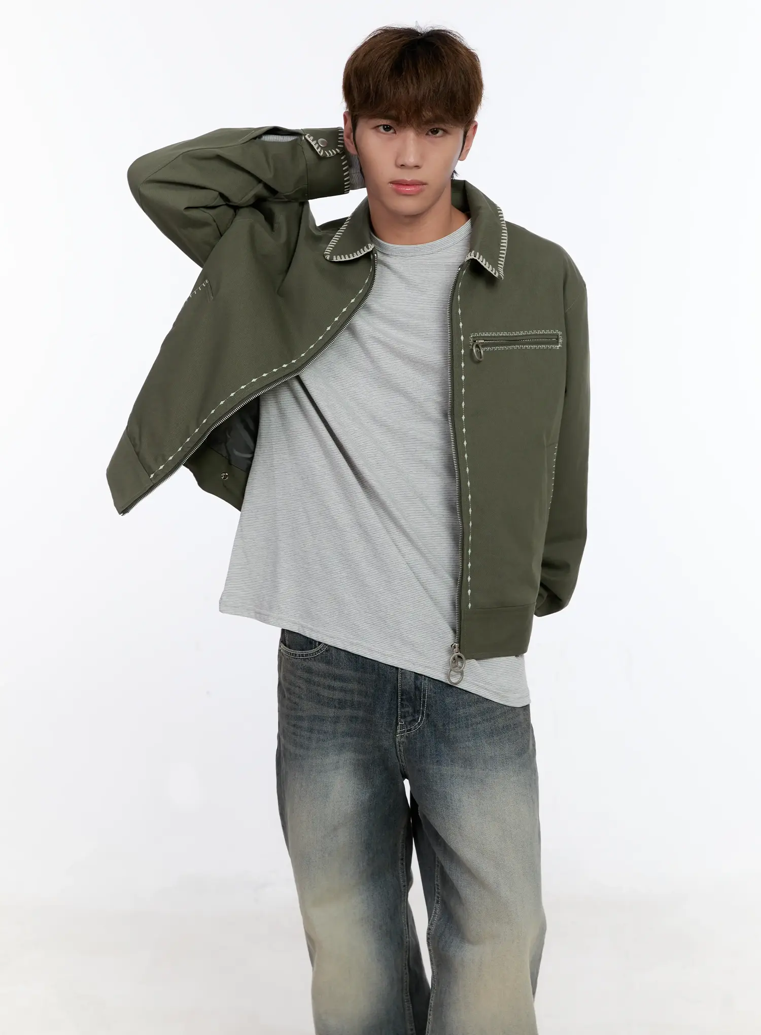 Men's Stitched Work Jacket IN512 - Image 6