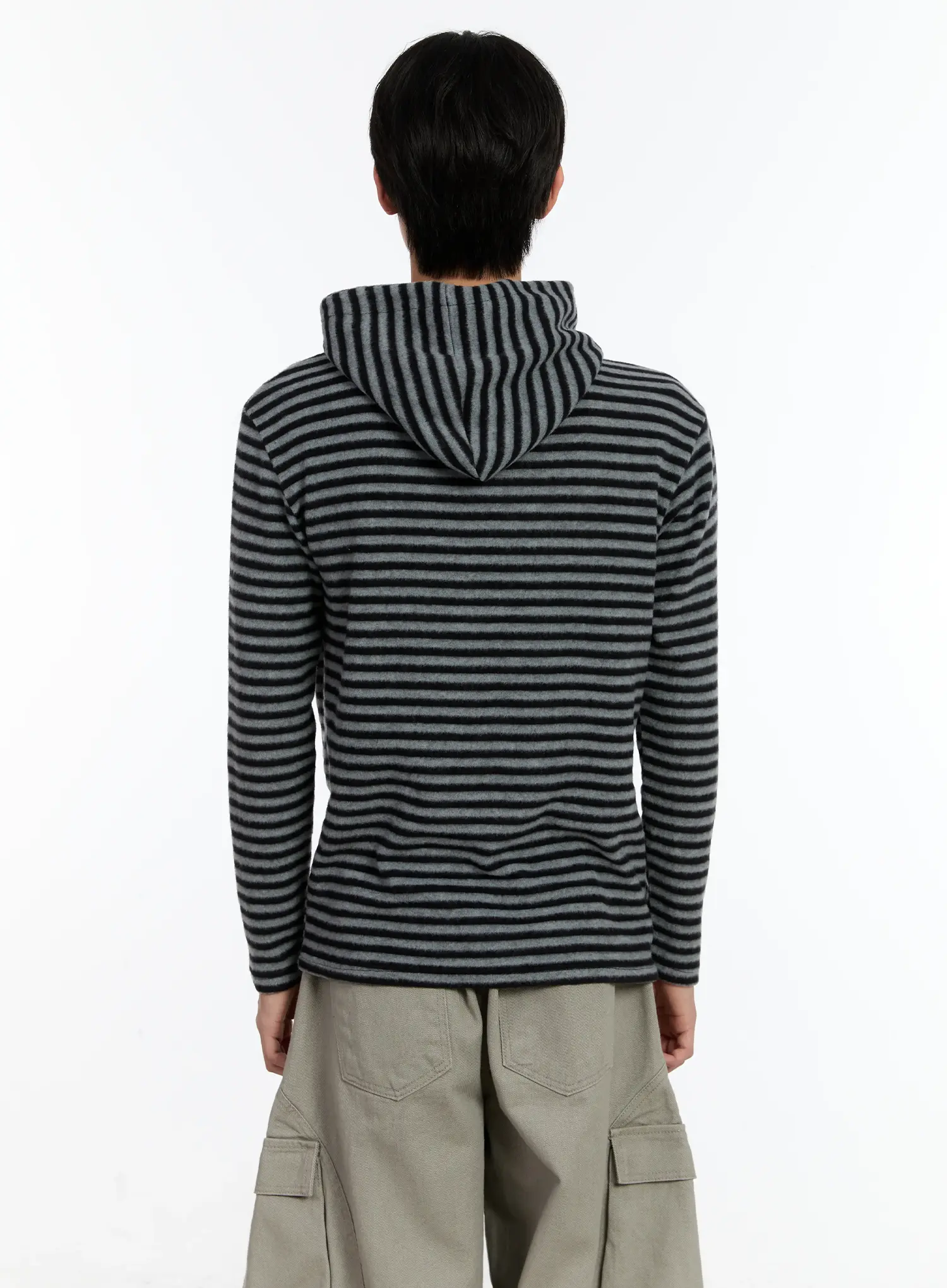 Men's Striped Layered Hoodie ID502 - Image 5