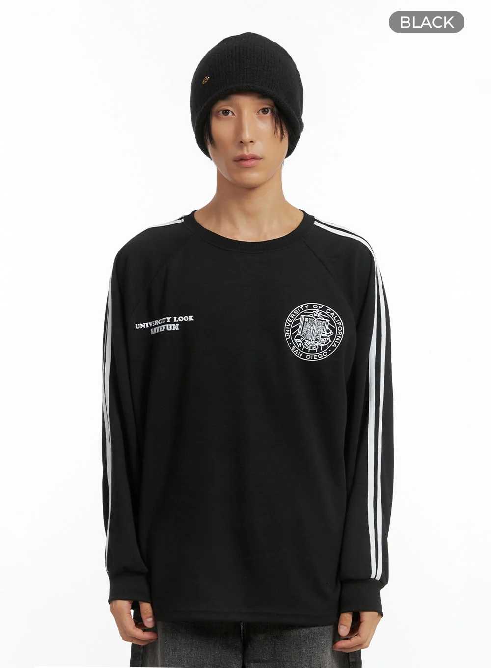 Men's Striped Logo Shirt IO417 - Image 11