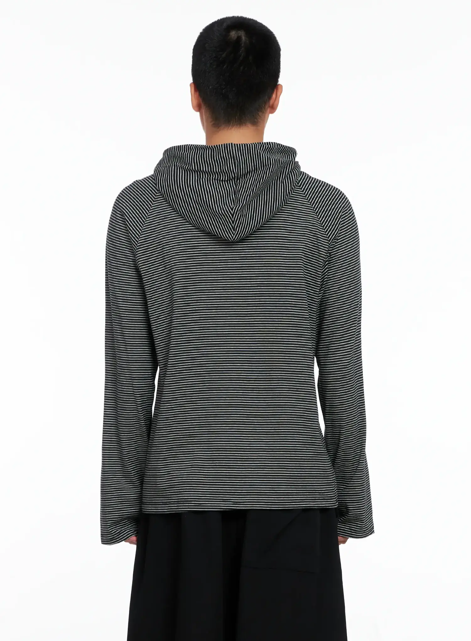 Men's Striped Long Sleeve Hoodie IS502 - Image 6