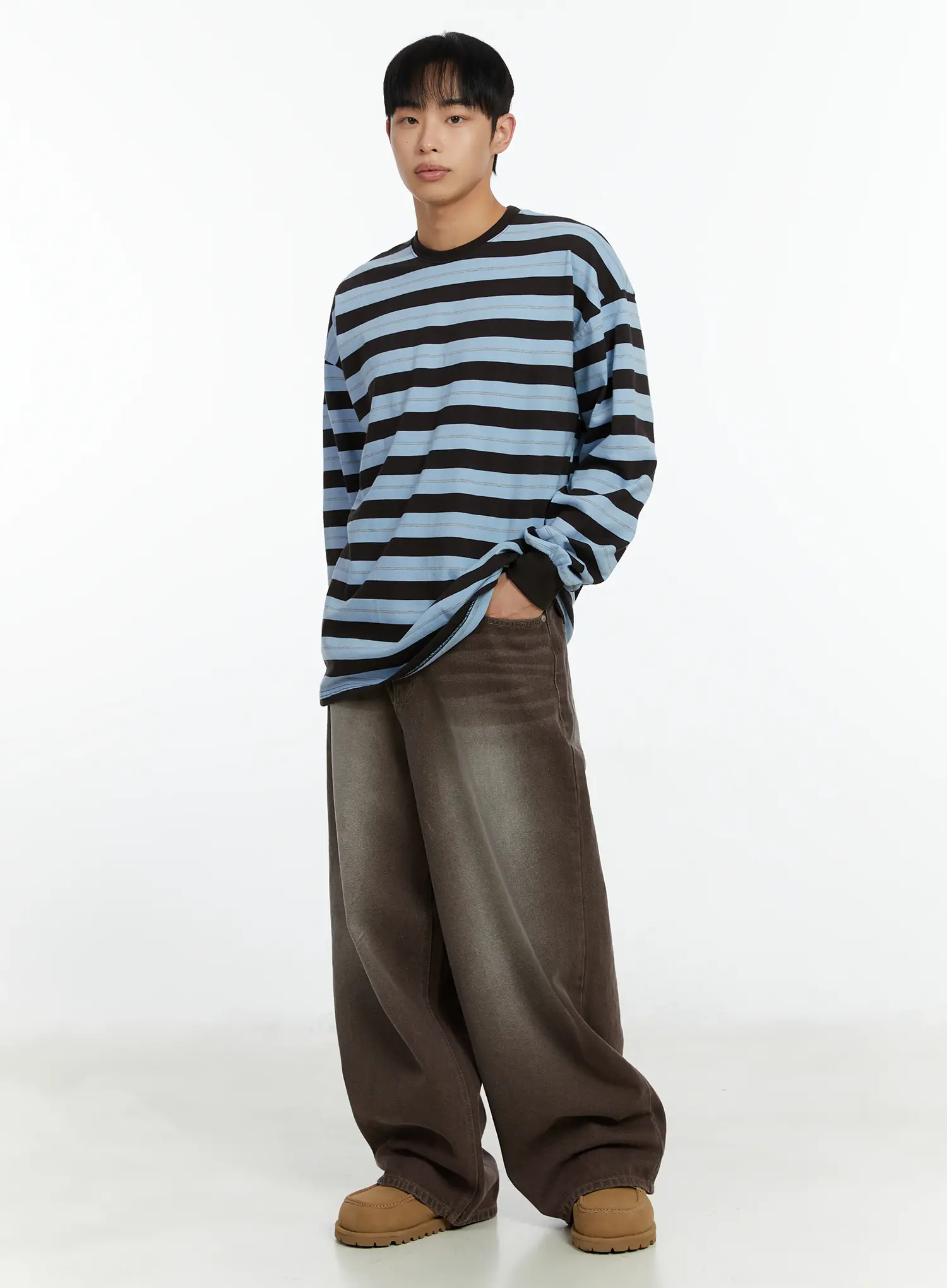 Men's Striped Long Sleeve T-Shirt IF510