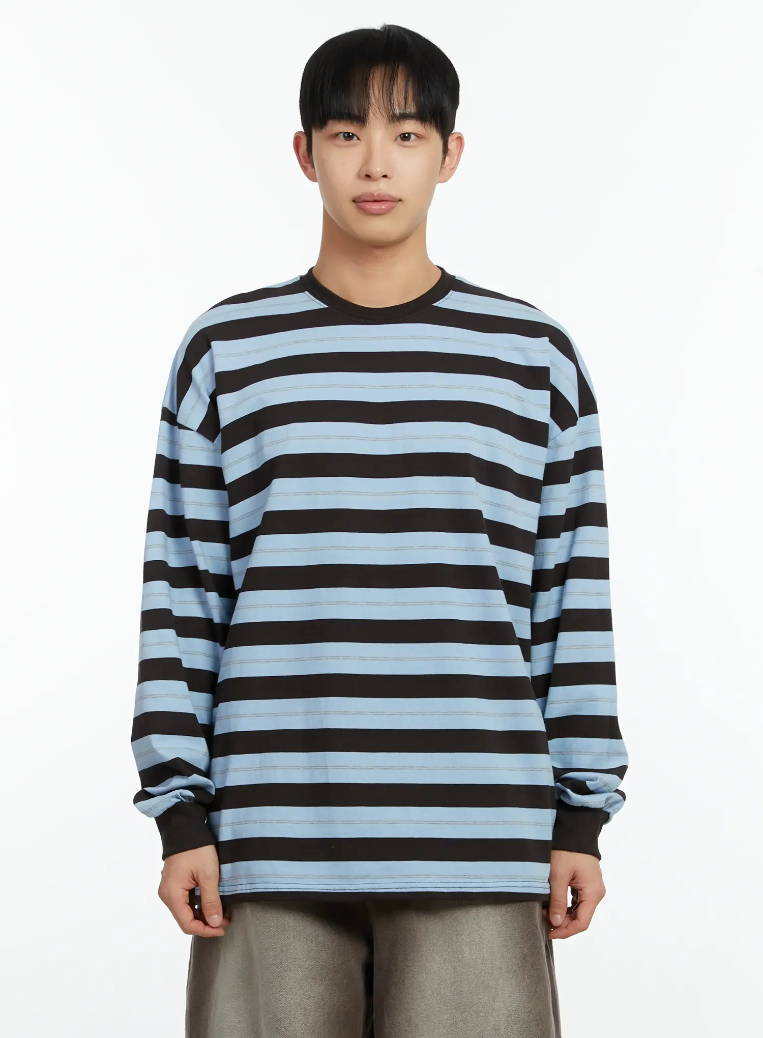 Men's Striped Long Sleeve T-Shirt IF510 - Image 8