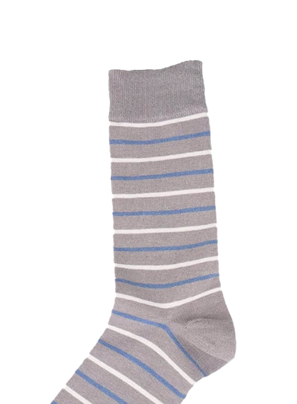 Men's Striped Midi Socks IY410 - Image 2