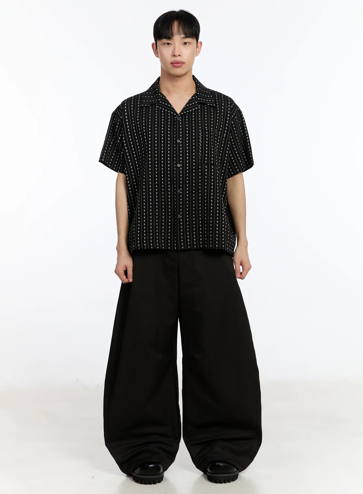Men's Striped Patterned Shirt IA508 - Image 3
