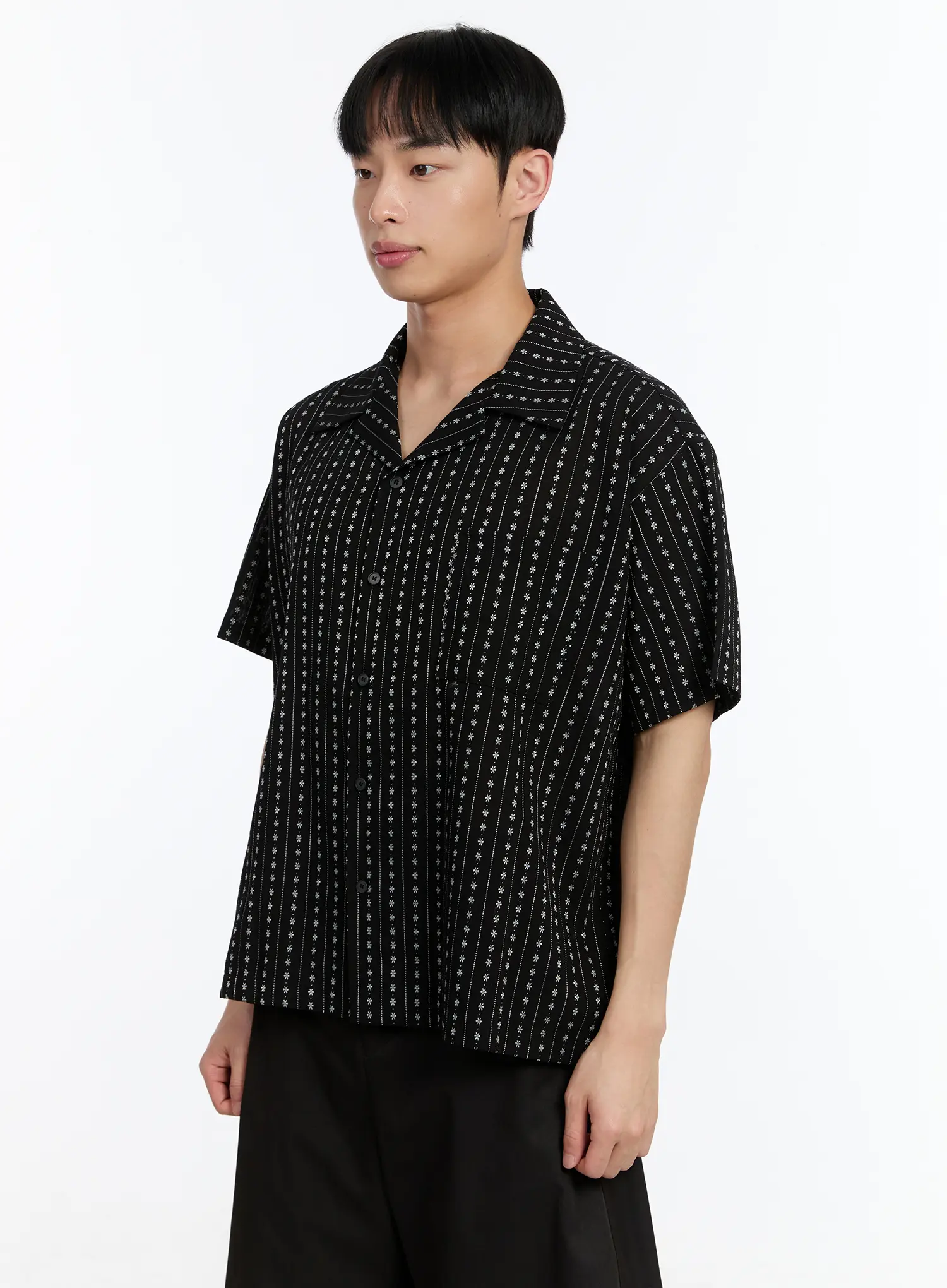 Men's Striped Patterned Shirt IA508 - Image 4