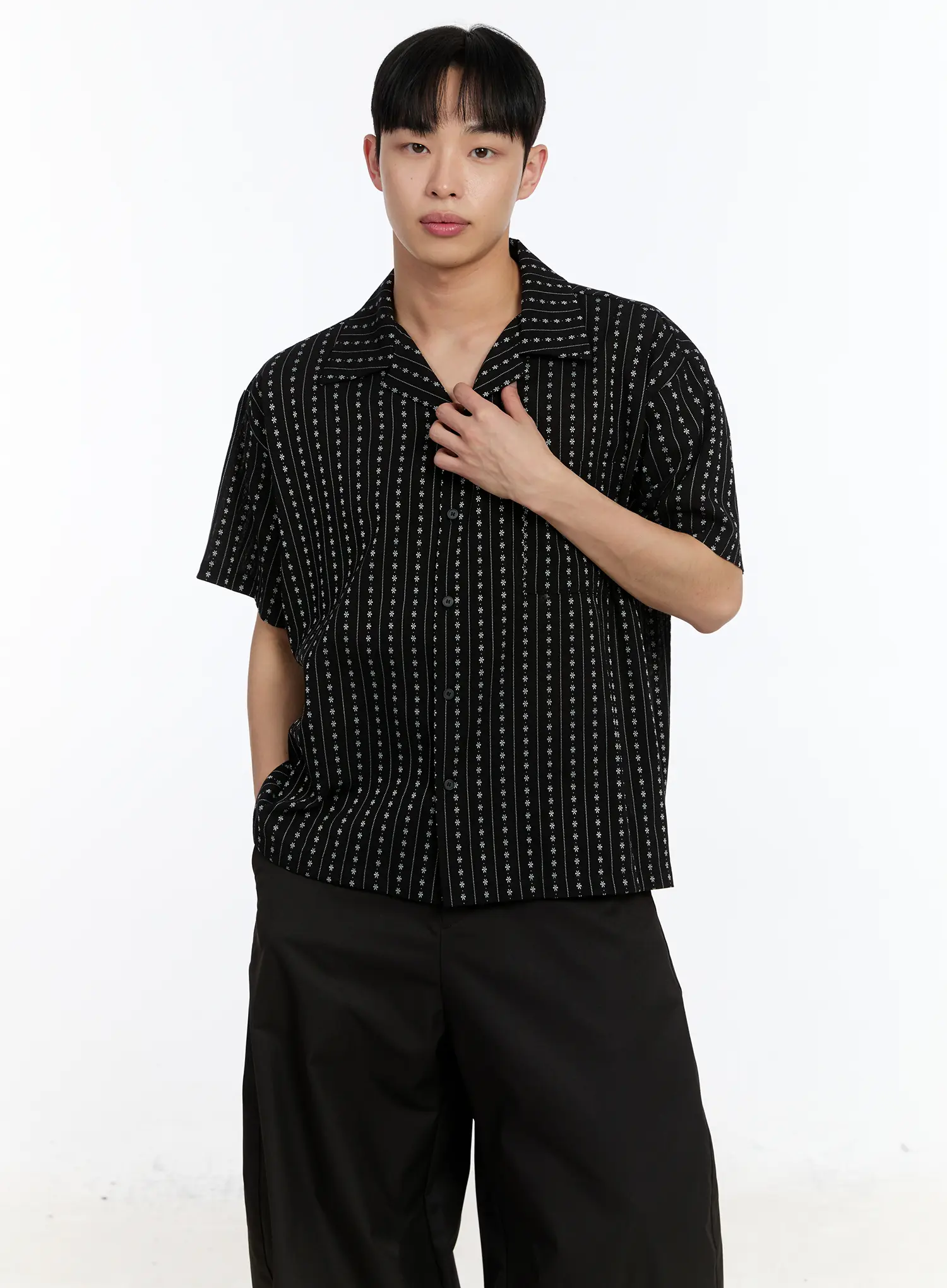 Men's Striped Patterned Shirt IA508 - Image 6