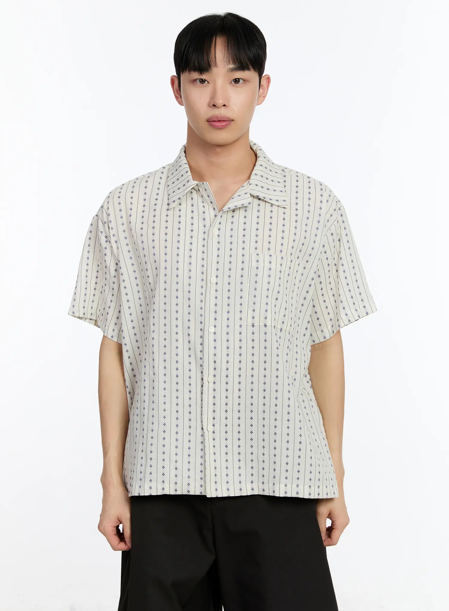 Men's Striped Patterned Shirt IA508 - Image 9