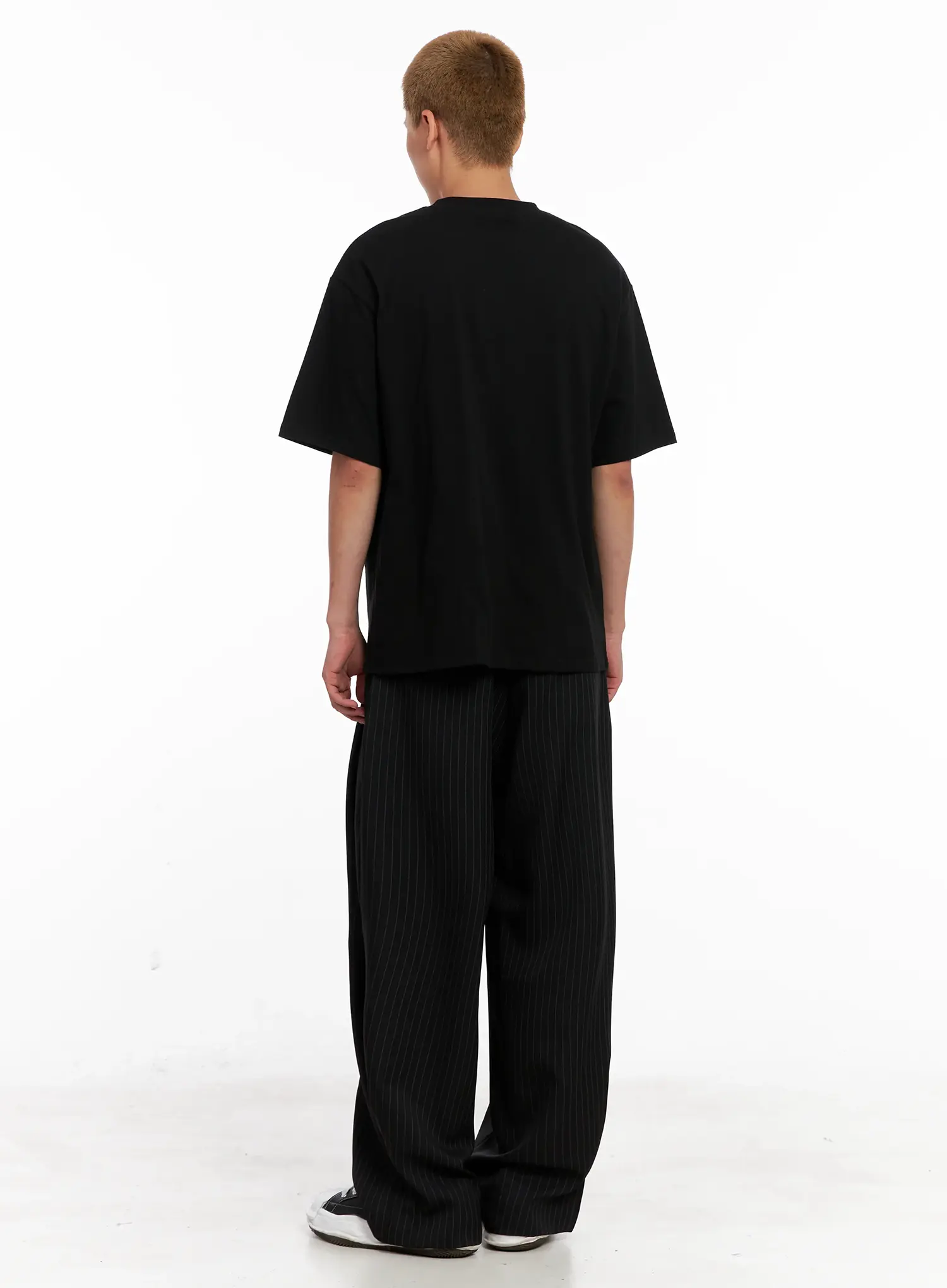 Men's Striped Relaxed-Fit Slacks IL521 - Image 10