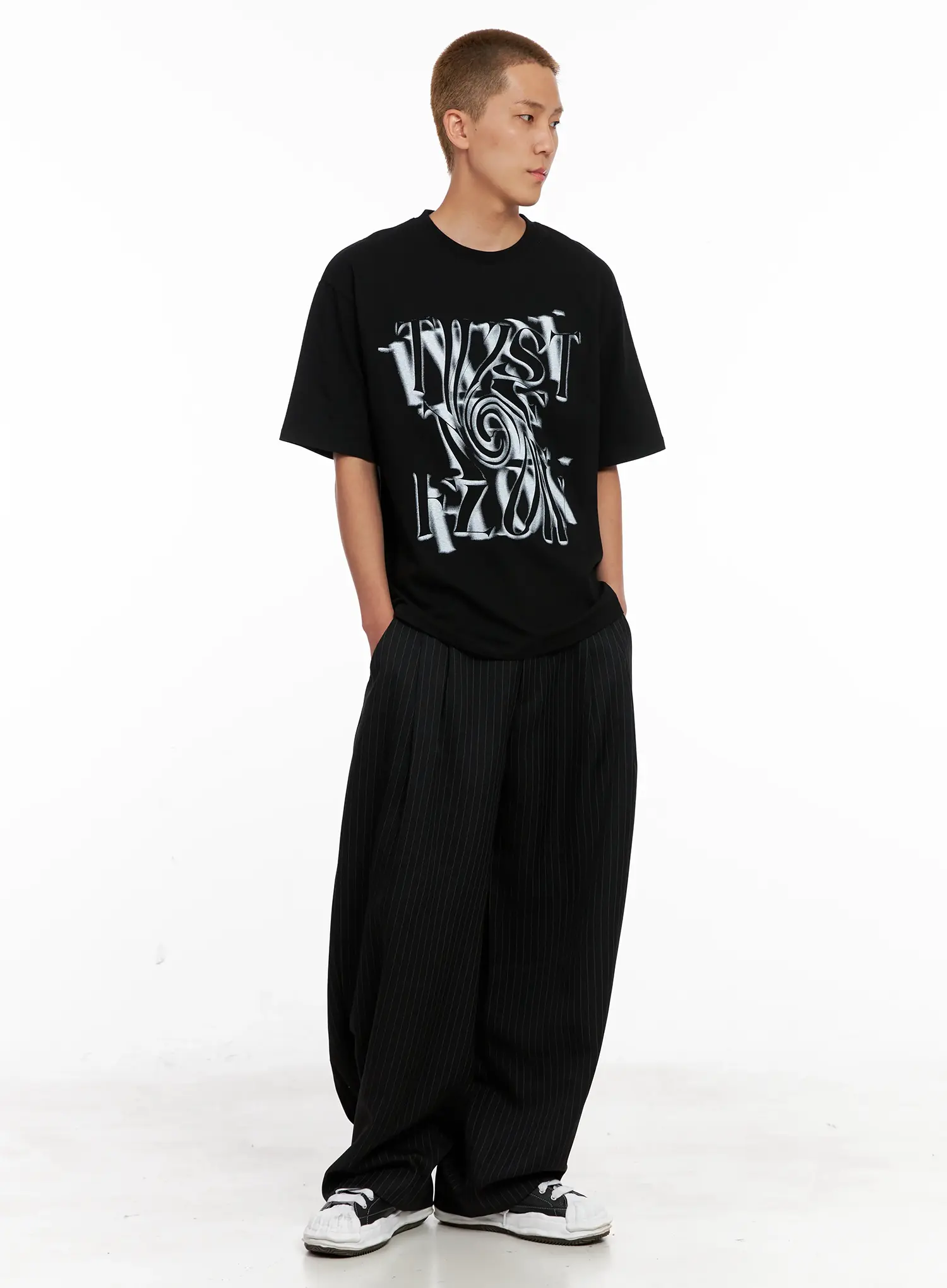 Men's Striped Relaxed-Fit Slacks IL521 - Image 11