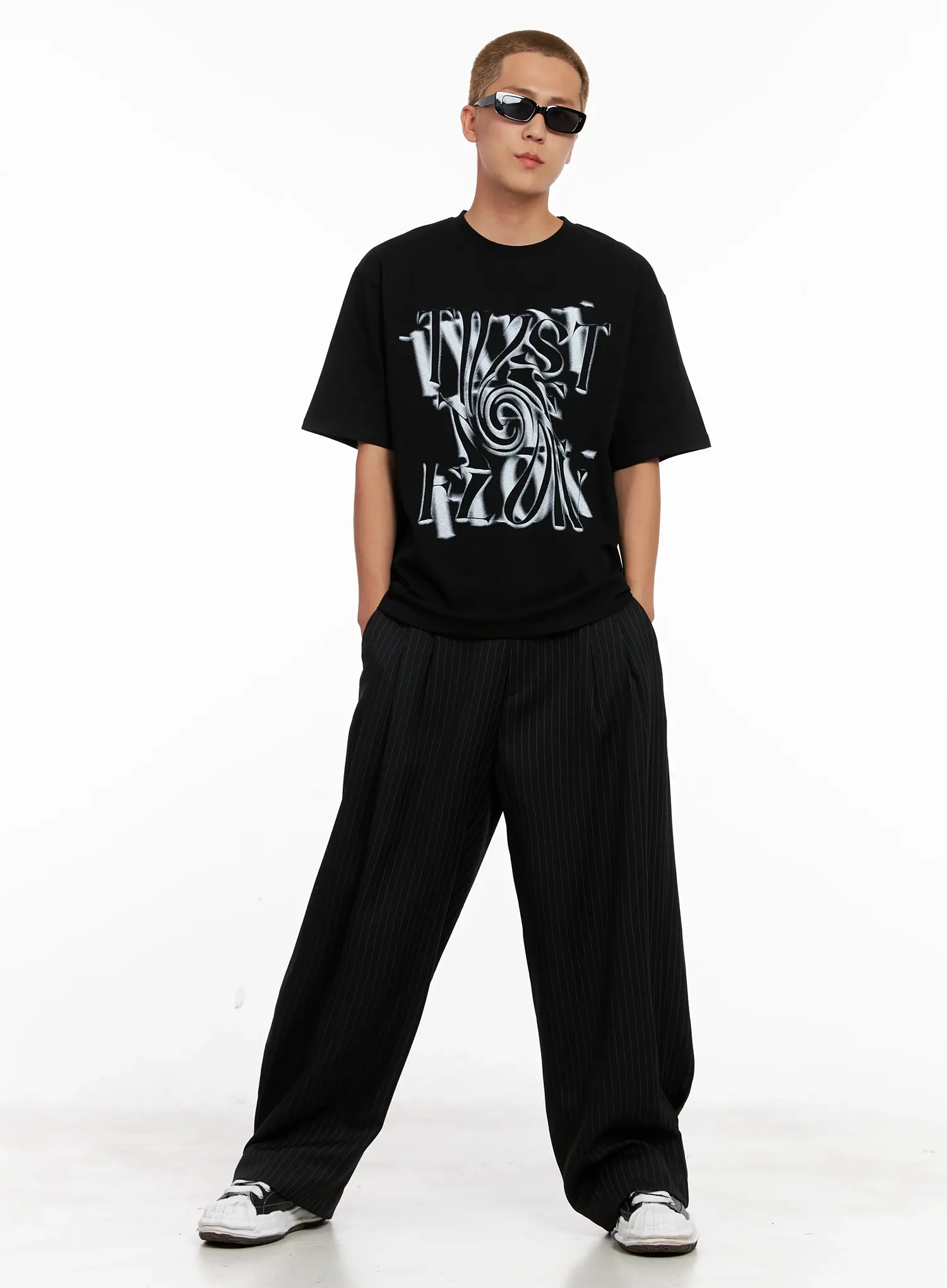 Men's Striped Relaxed-Fit Slacks IL521 - Image 12