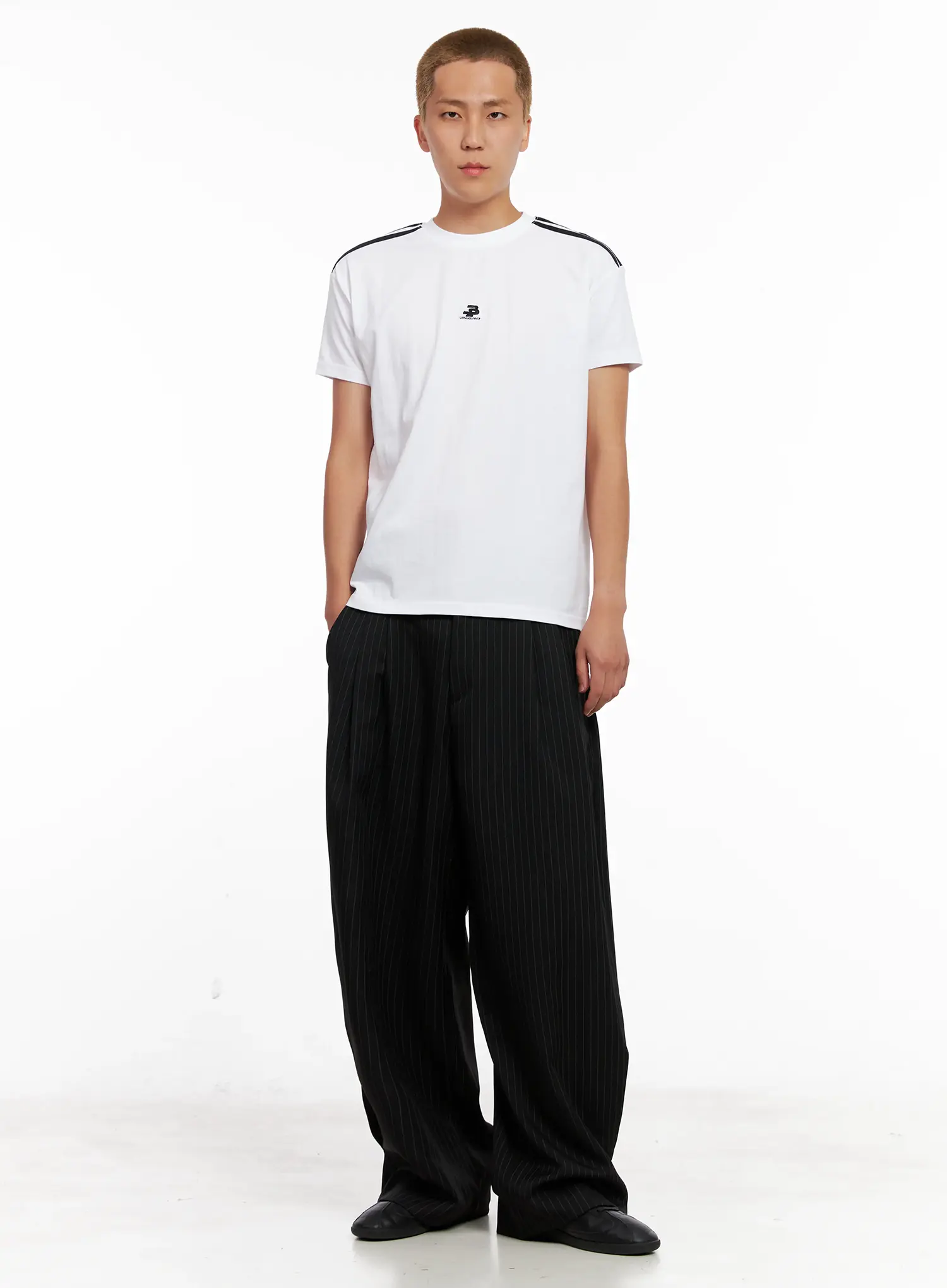 Men's Striped Relaxed-Fit Slacks IL521 - Image 13
