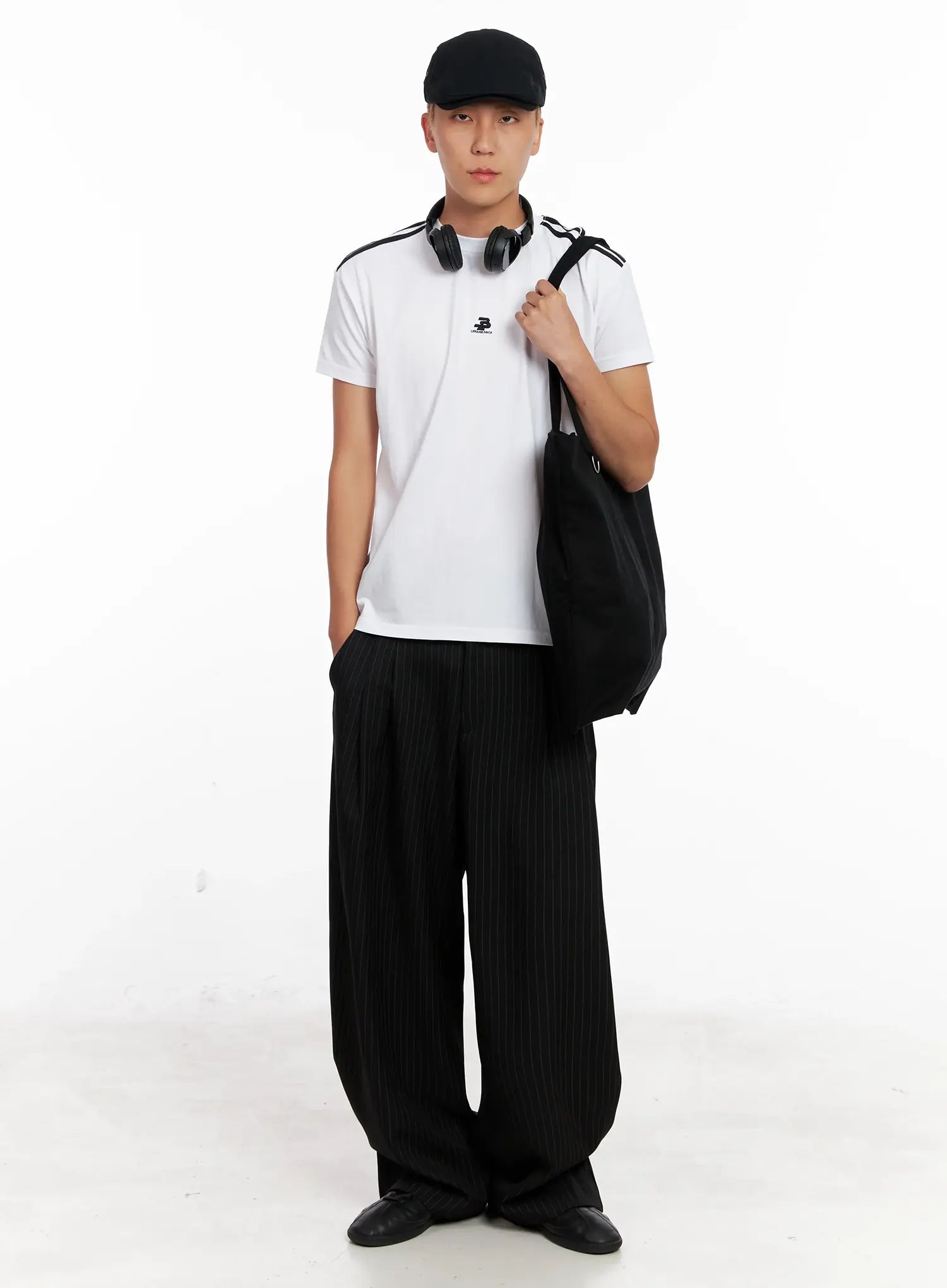 Men's Striped Relaxed-Fit Slacks IL521 - Image 15