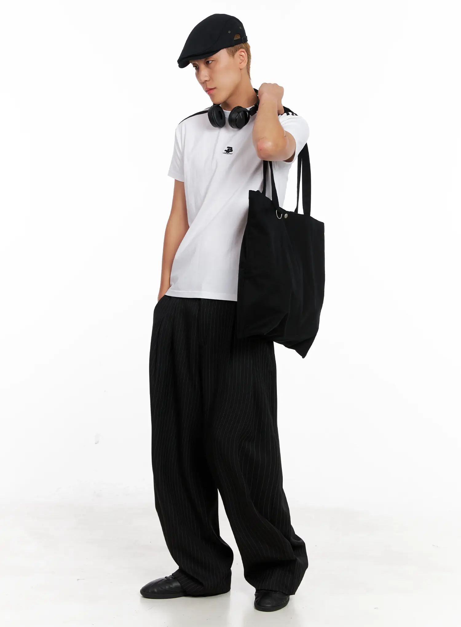 Men's Striped Relaxed-Fit Slacks IL521 - Image 16