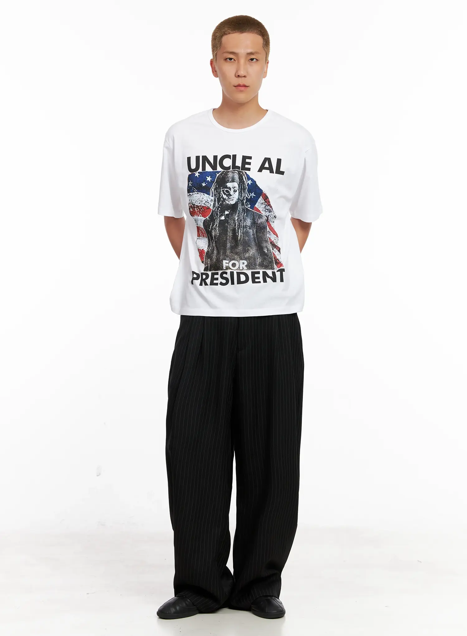 Men's Striped Relaxed-Fit Slacks IL521 - Image 17