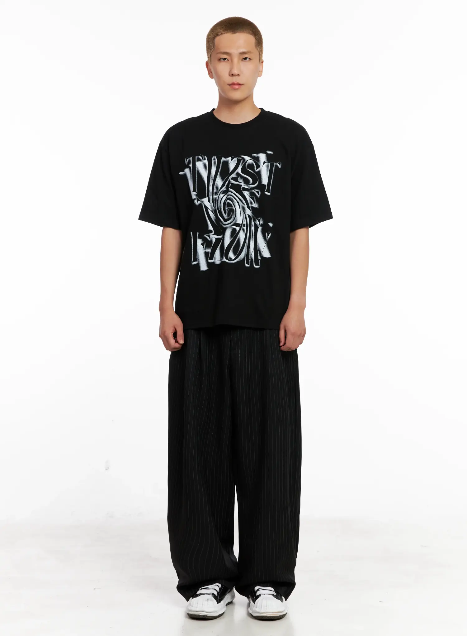 Men's Striped Relaxed-Fit Slacks IL521 - Image 3