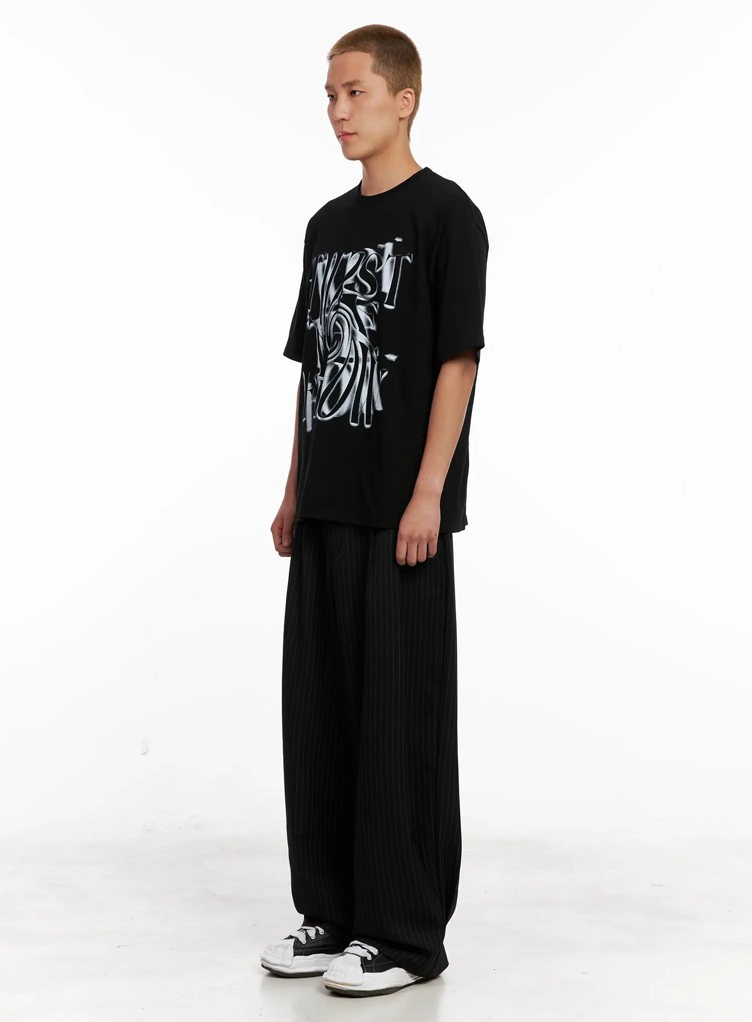 Men's Striped Relaxed-Fit Slacks IL521 - Image 4