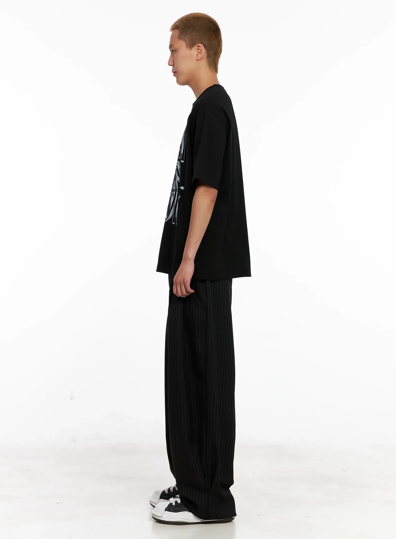 Men's Striped Relaxed-Fit Slacks IL521 - Image 5