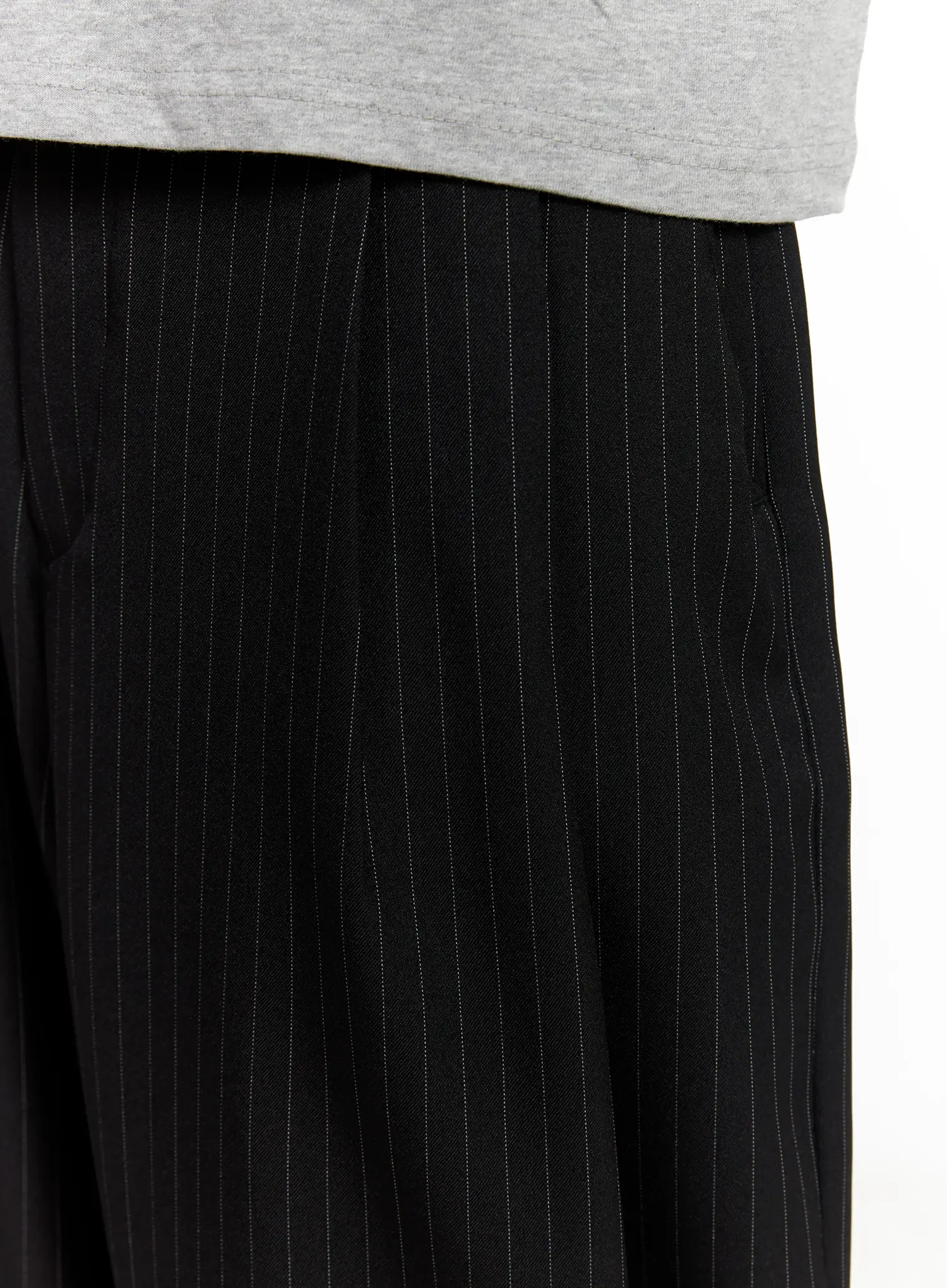 Men's Striped Relaxed-Fit Slacks IL521 - Image 7
