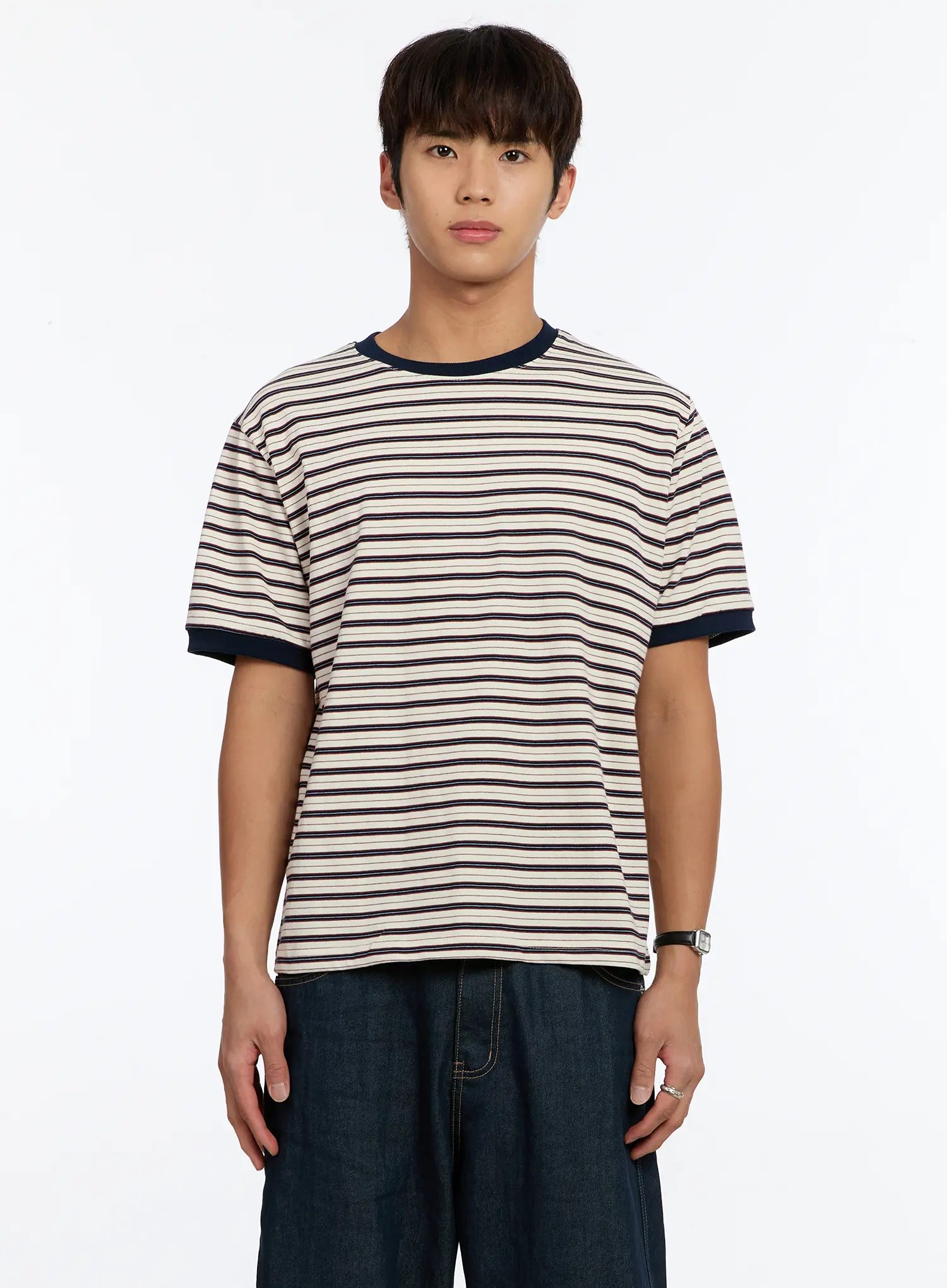 Men's Striped Ringer T-Shirt IM530 - Image 10