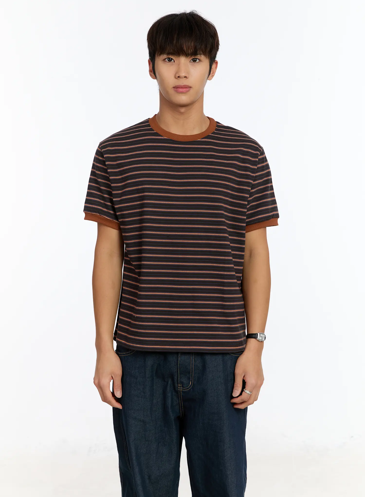 Men's Striped Ringer T-Shirt IM530 - Image 11