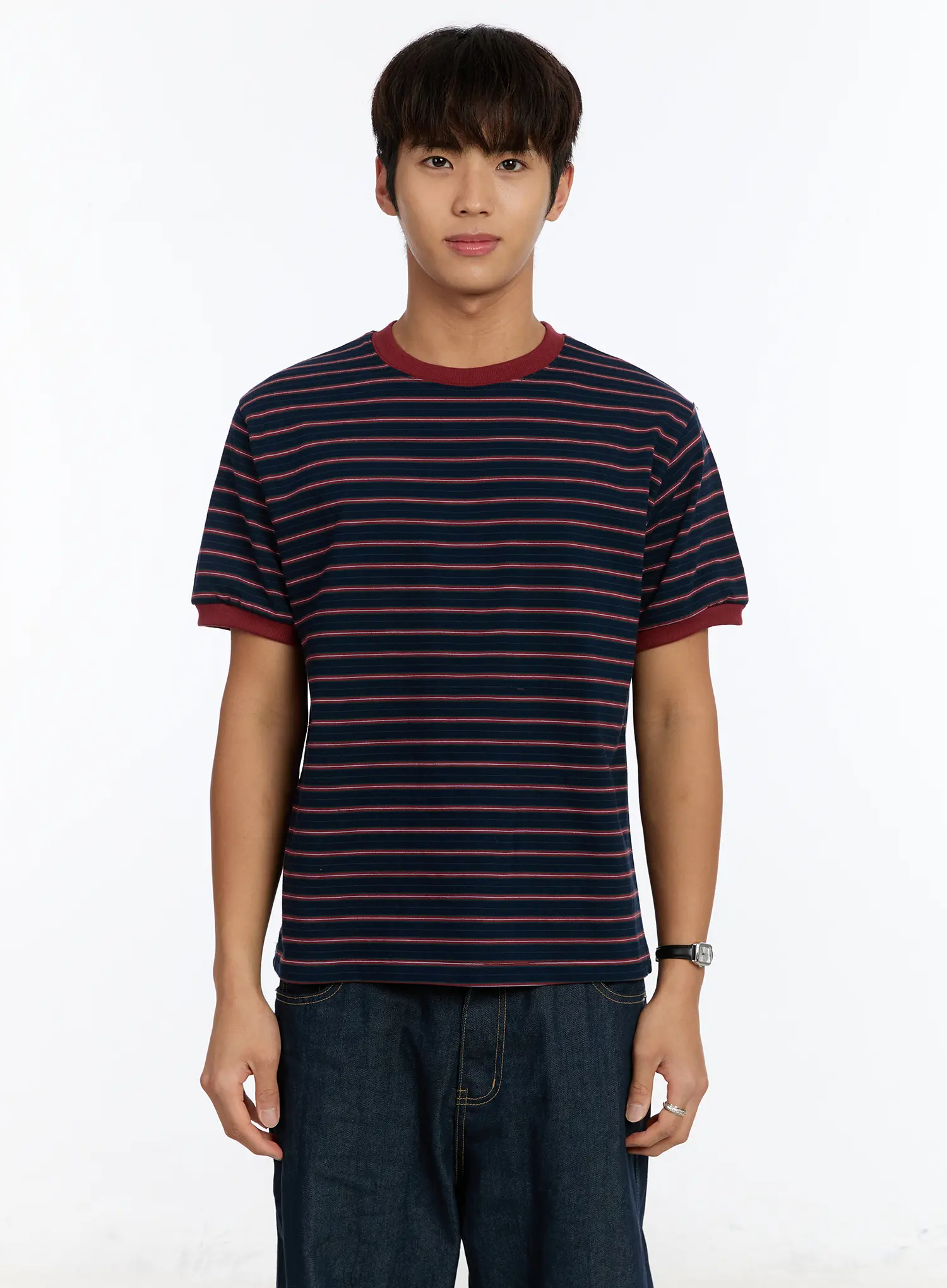 Men's Striped Ringer T-Shirt IM530 - Image 14