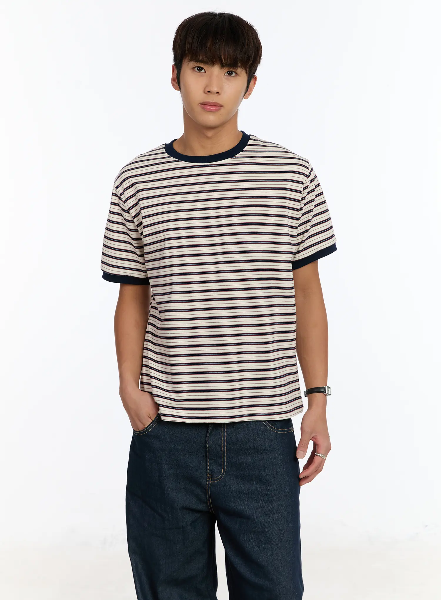 Men's Striped Ringer T-Shirt IM530 - Image 7